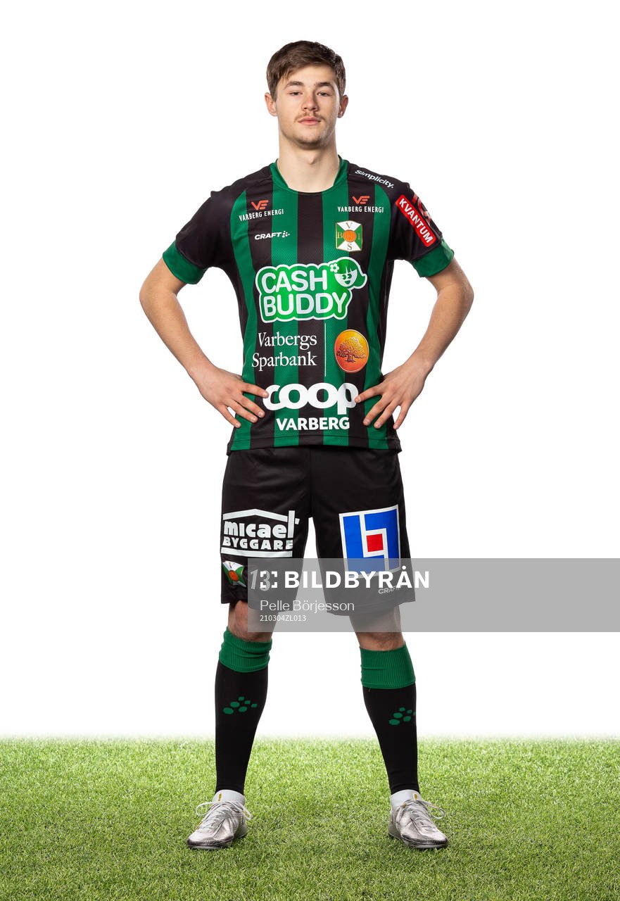 Varbergs Oliver Alfonsi poserar för ett porträtt den 4 mars 2021 i Varberg.