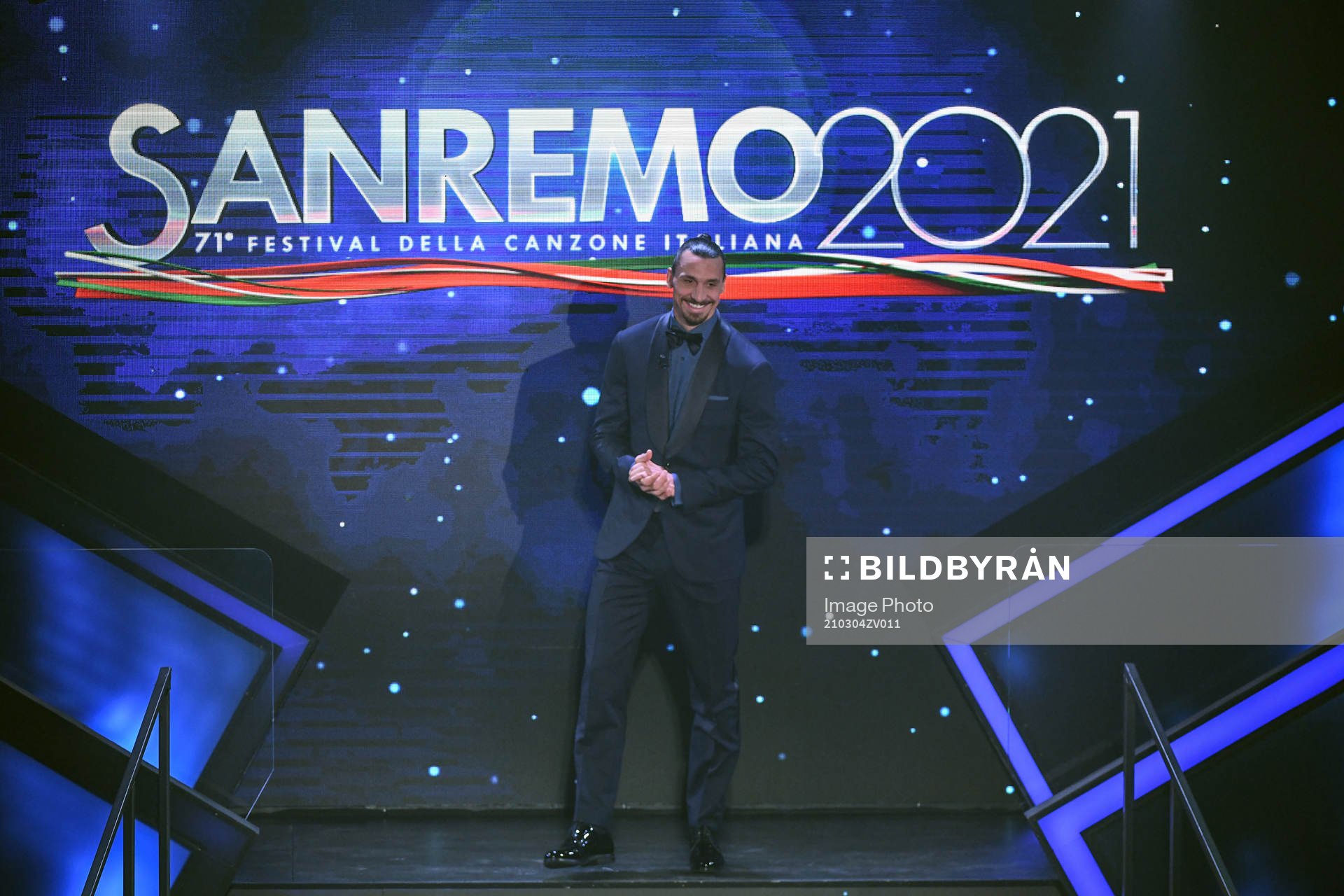Zlatan Ibrahimovic attends the Sanremo Music Festival 2021