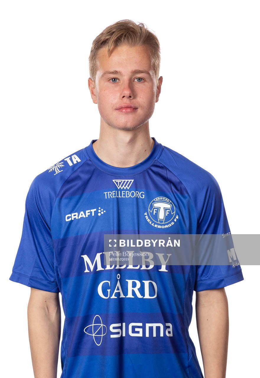 Trelleborgs Noah Tillberg poserar för ett porträtt den 5 mars 2021 i Trelleborg.