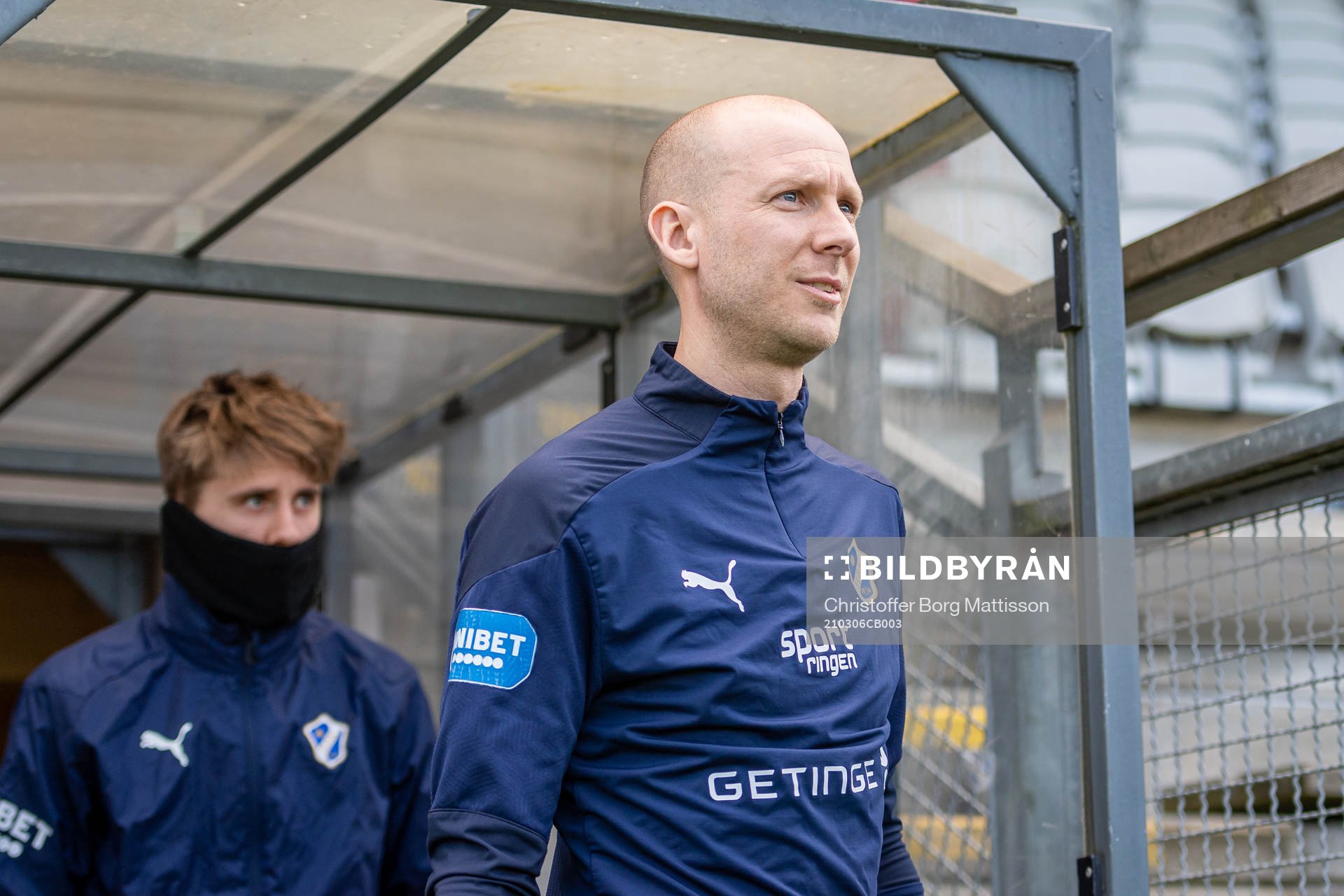 Halmstads Andreas Johansson gör entré till uppvärmningen
