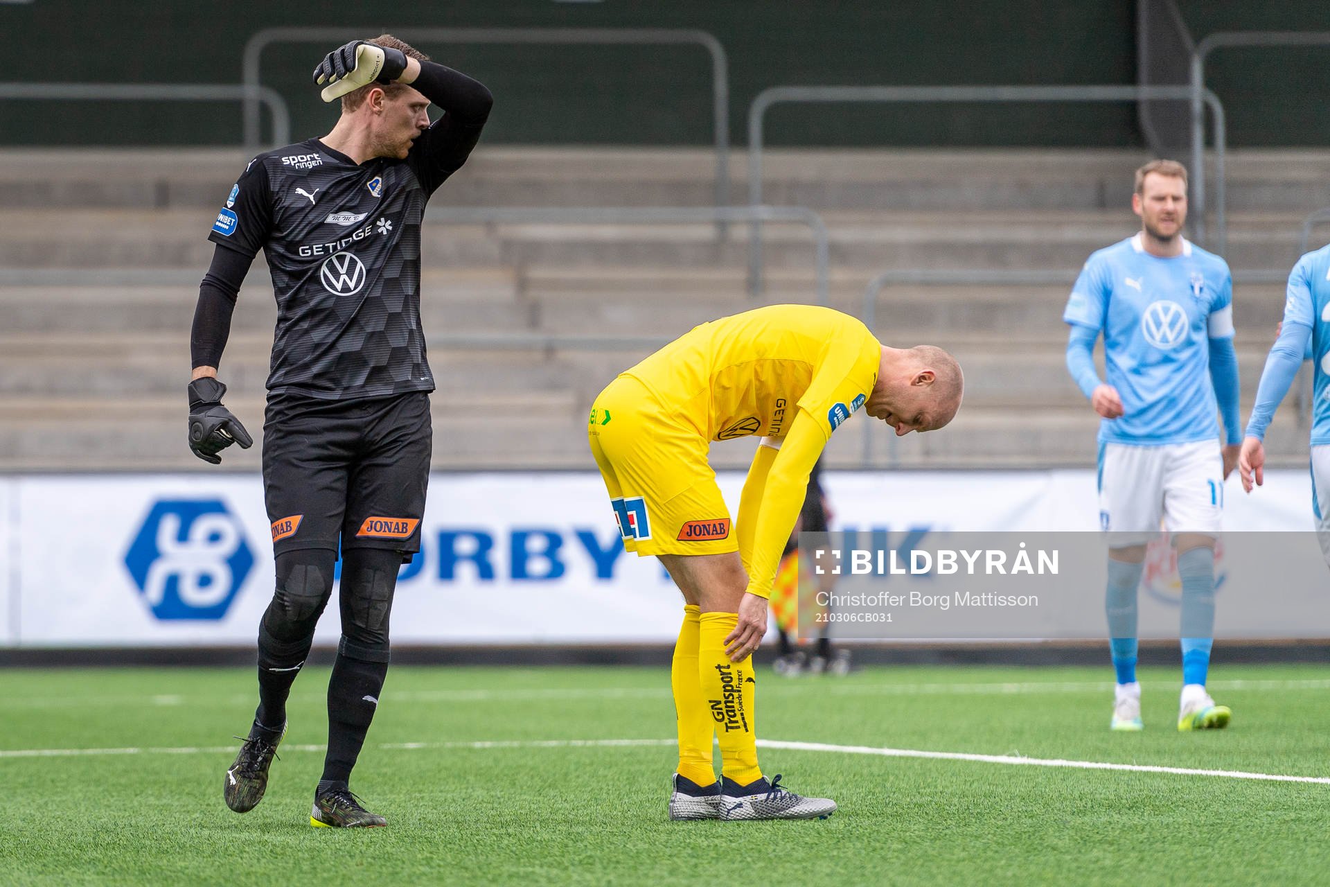 Halmstads målvakt Malkolm Nilsson Säfqvist och Andreas