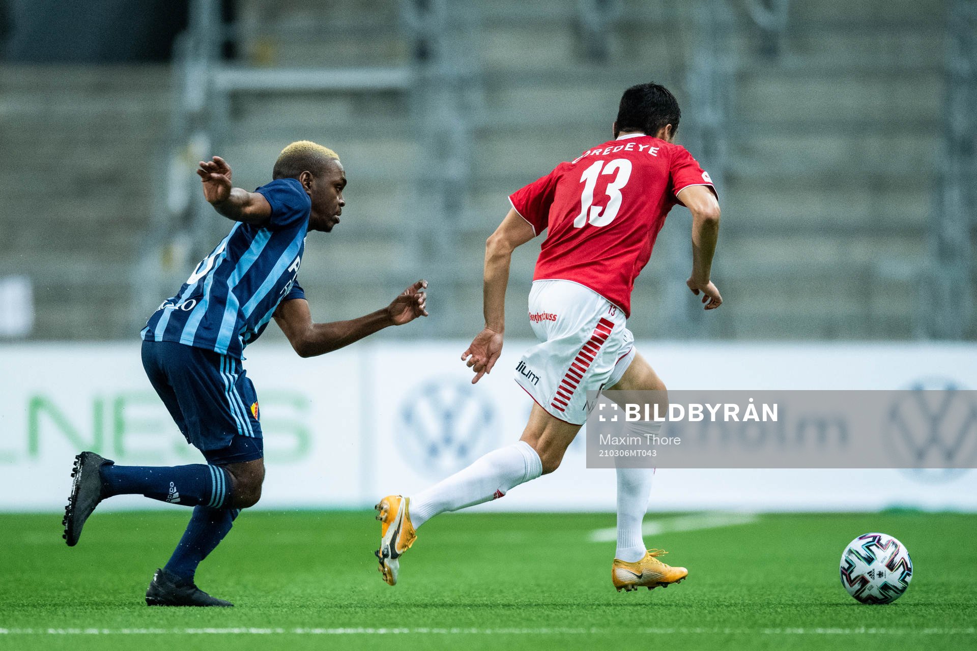 Djurgårdens Joel Asoro och Kalmars Emin Nouri