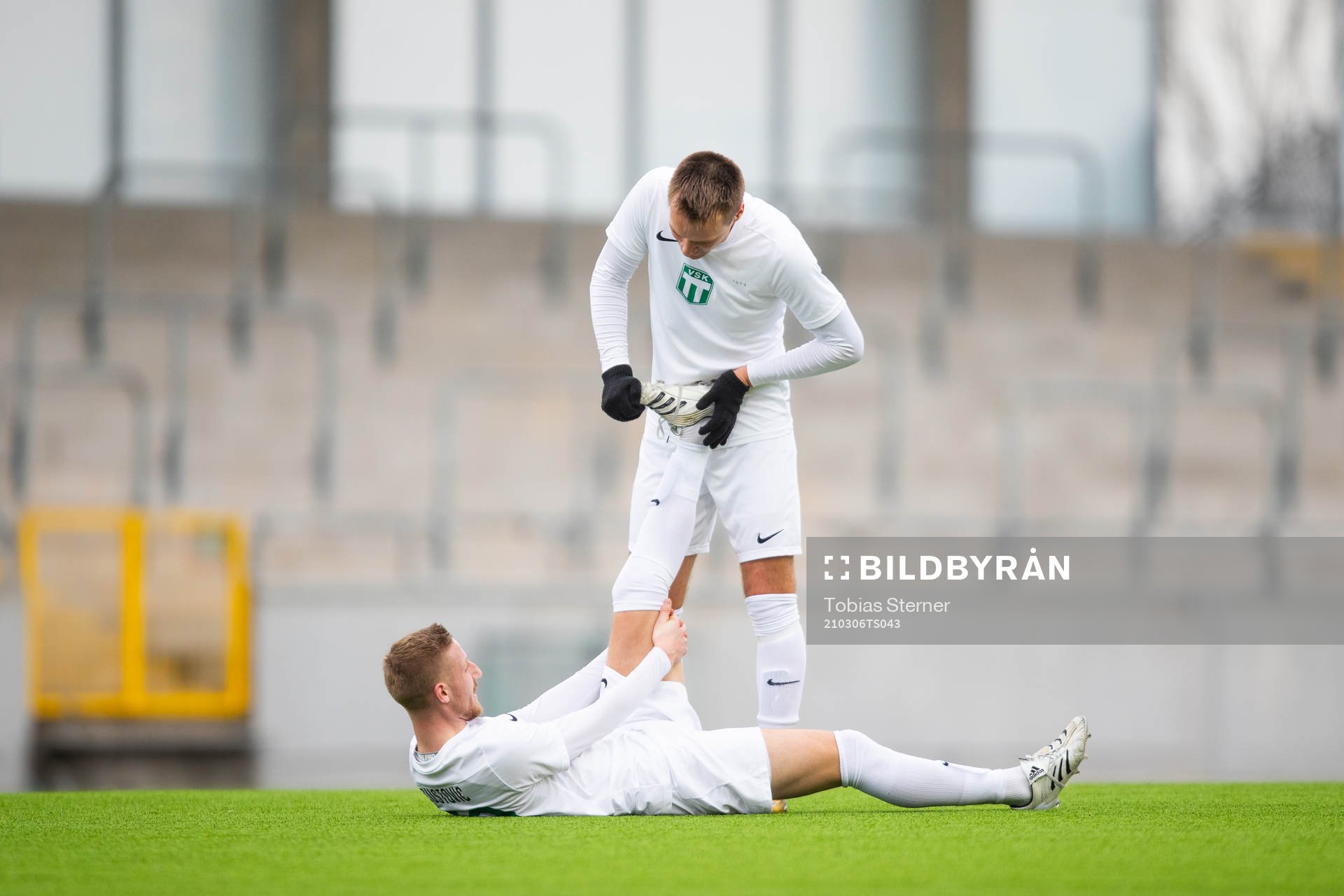 Västerås Kevin Custovic med kramp