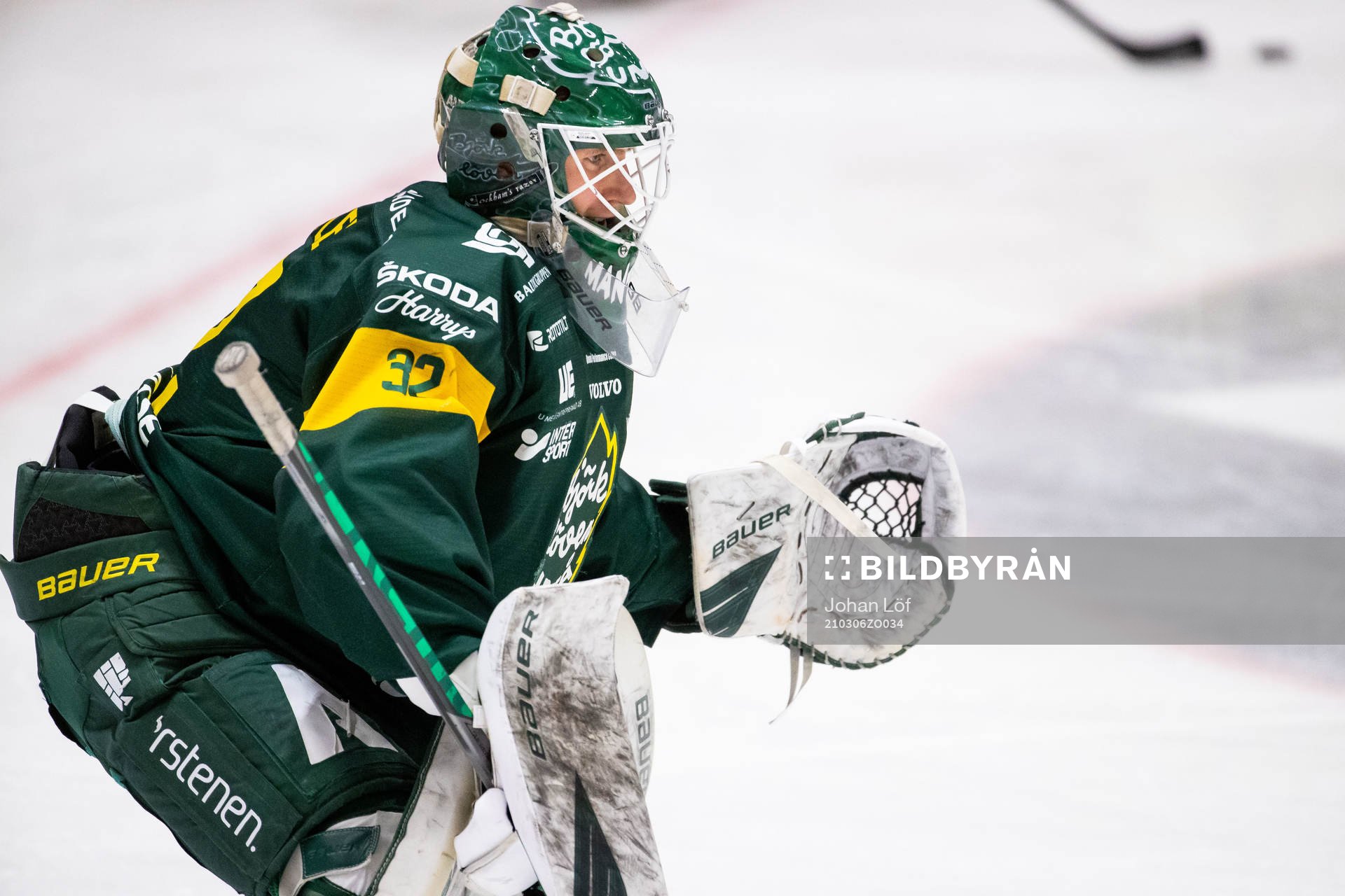 Björklövens målvakt Isak Mantler