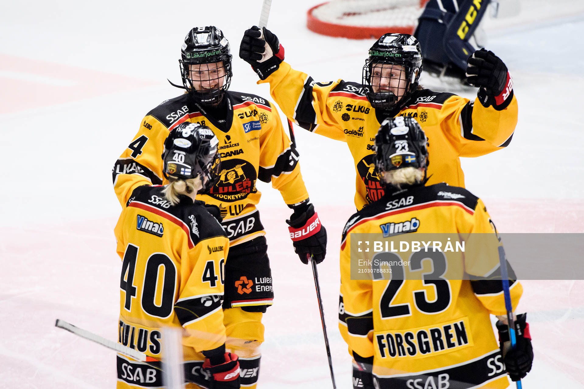 Luleås spelare jublar