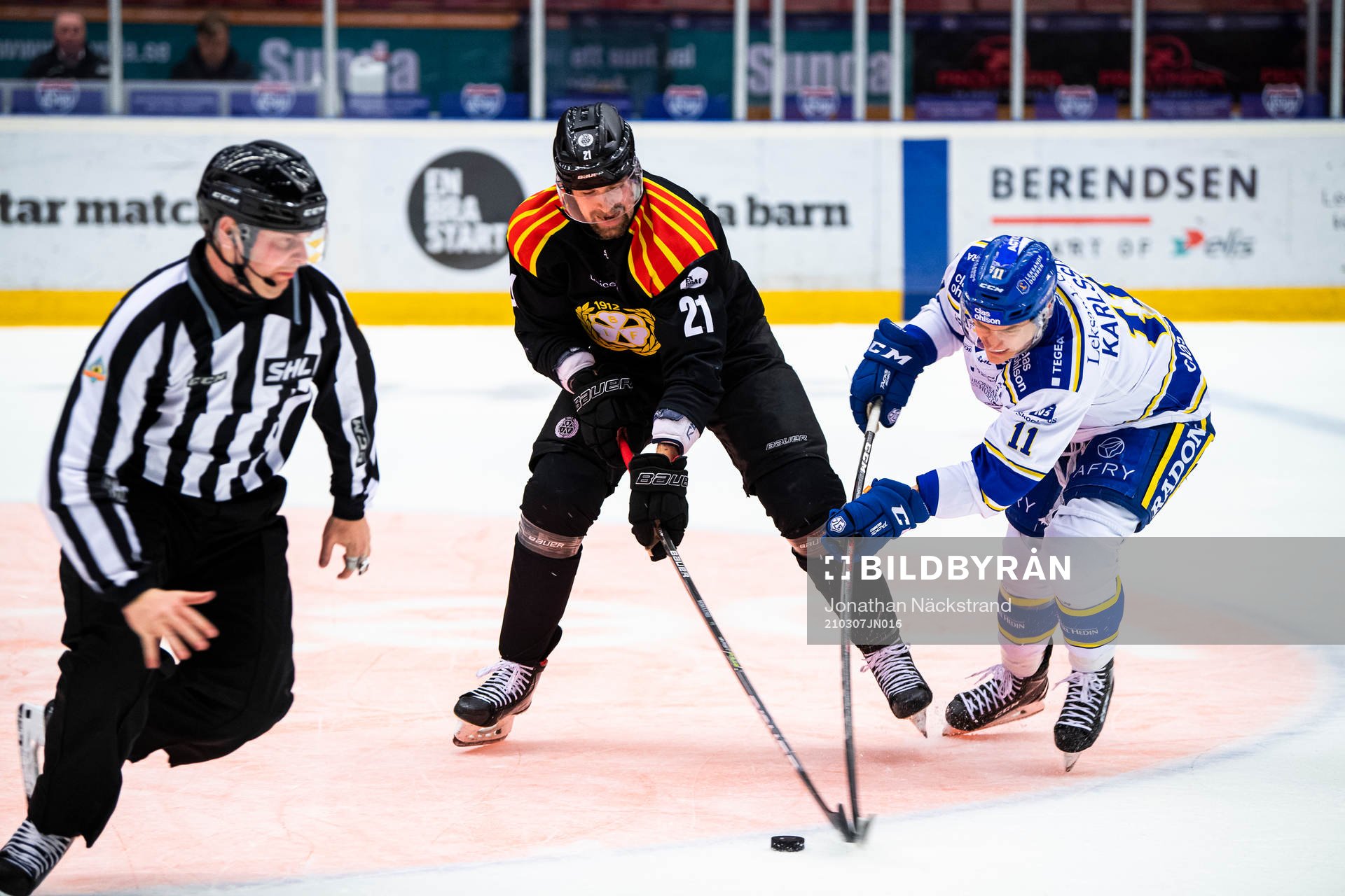 Brynäs Patrik Berglund och Leksands Martin Karlsson