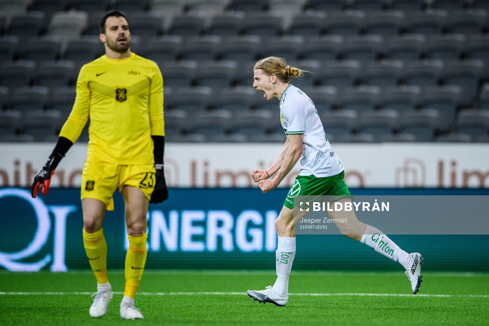 Hammarbys Gustav Ludwigson jublar