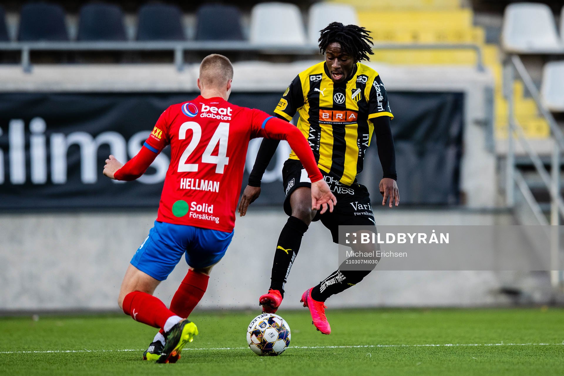Helsingborgs Emil Hellman och Häckens Jack Lahne