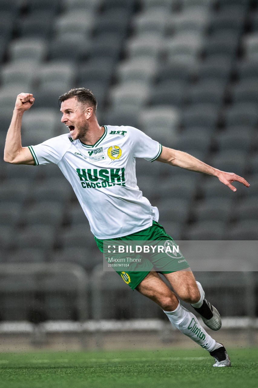 Hammarbys Richard Magyar jublar