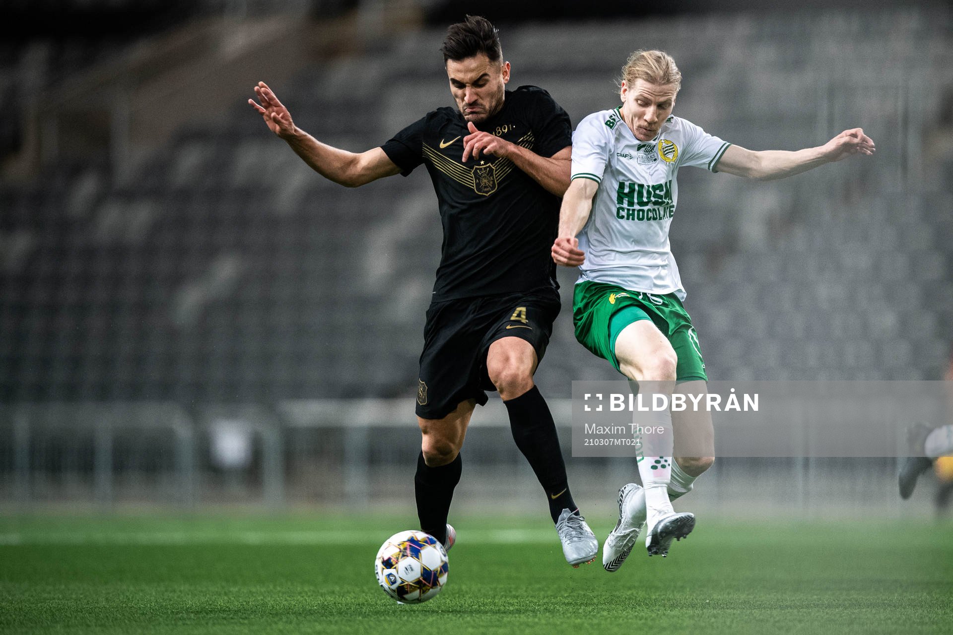 s Sotirios Papagiannopoulos och Hammarbys Gustav Ludwigson