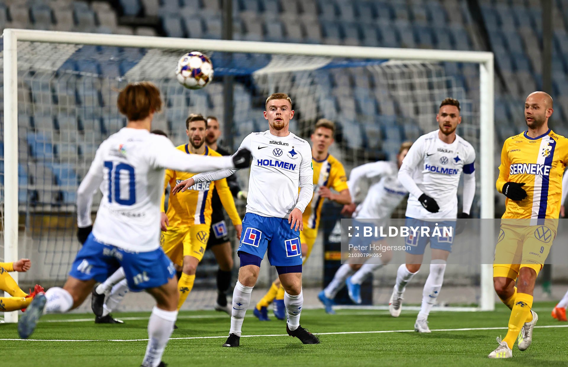 IFK Norrköpings Dino Salihovic under fotbollsmatchen i Svenska Cupen mellan IFK Norrköping och IFK Göteborg den 7 mars 2021 i Norrköping.