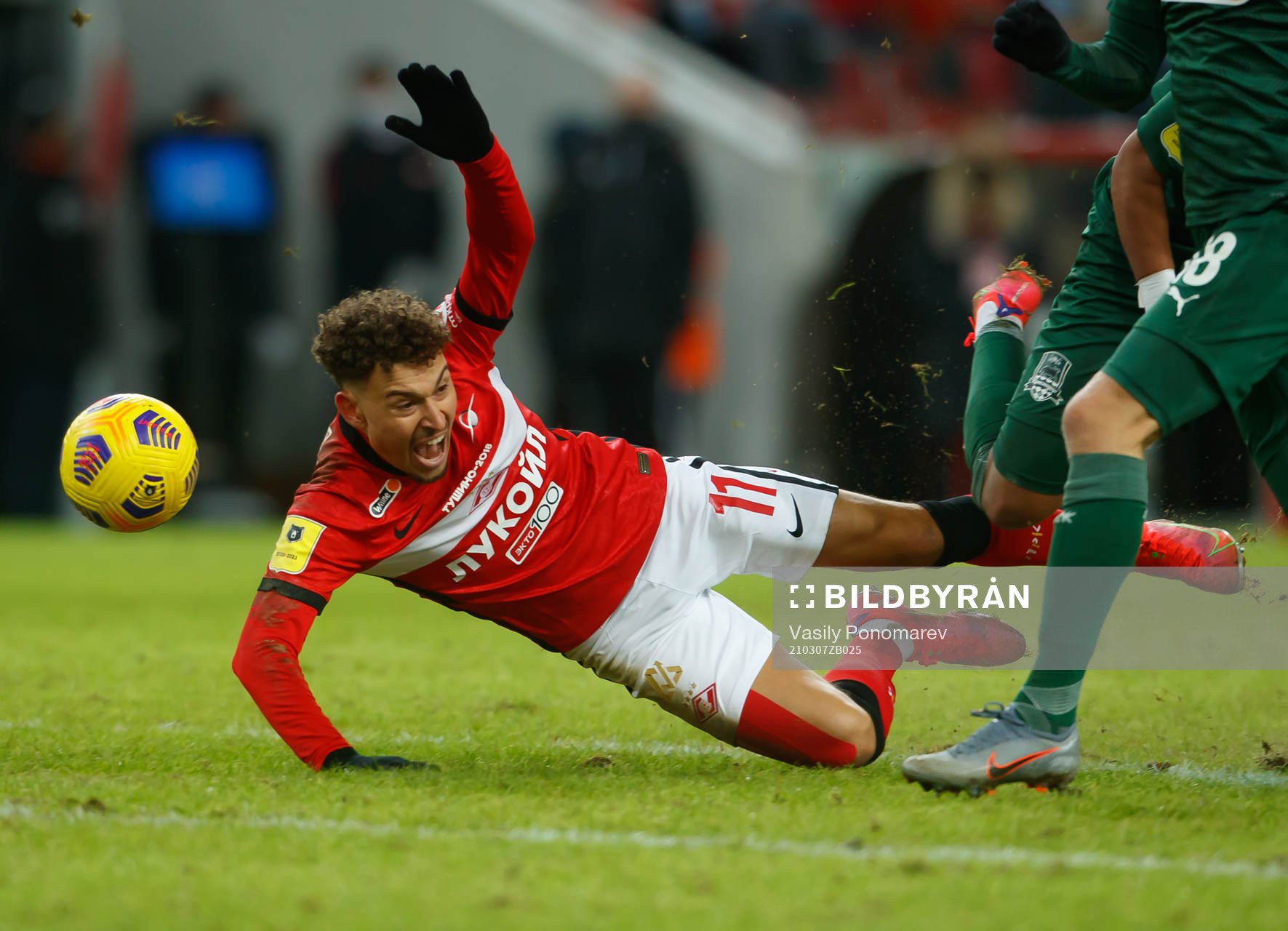 Jordan Larsson of Spartak Moscow during the Russian Premier League football match between Spartak Moscow and Krasnodar on March 7, 2021 in Moscow, Russia.