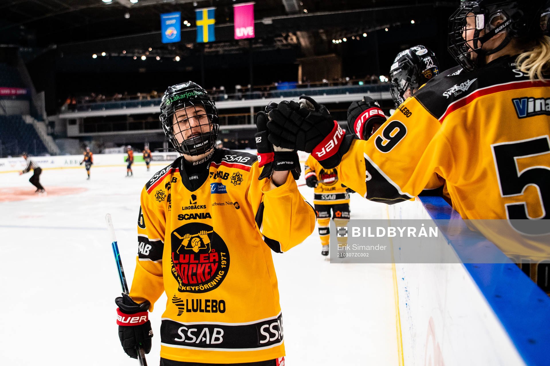 Luleås spelare jublar