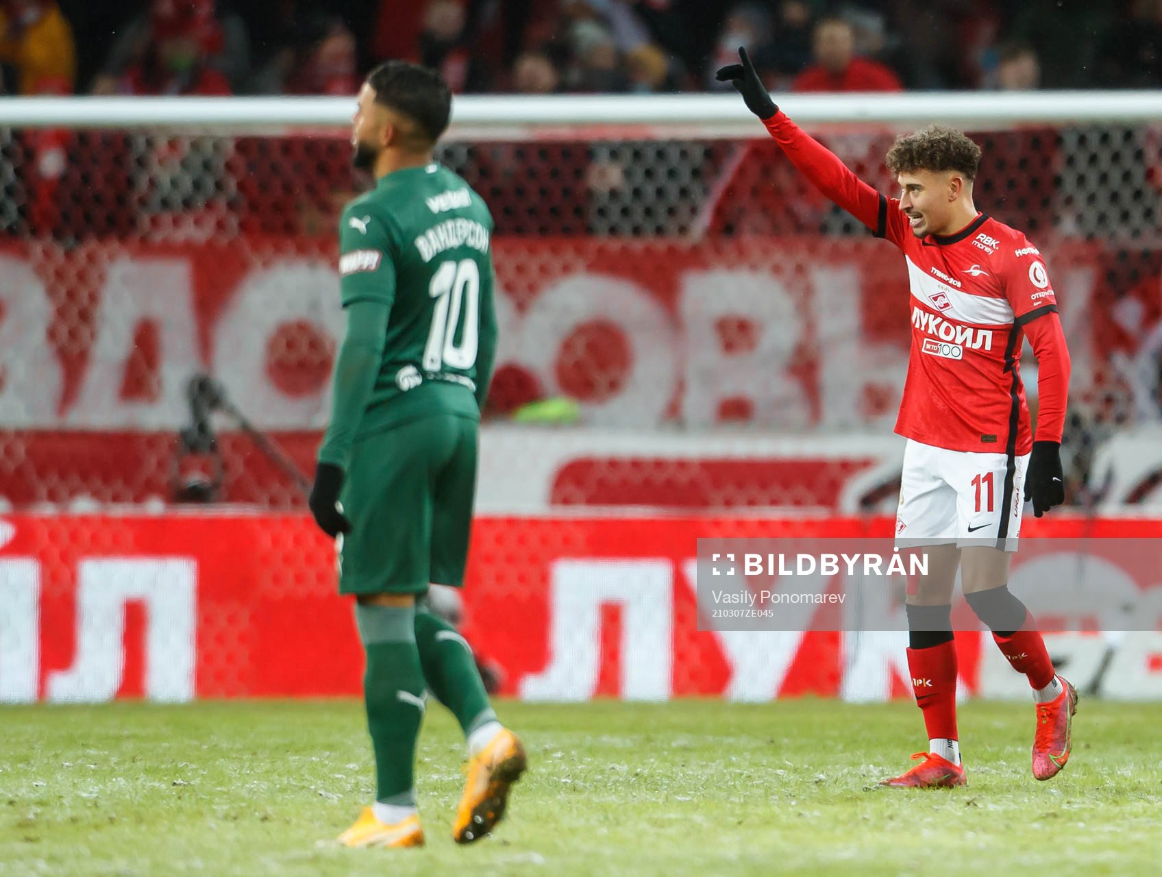 Jordan Larsson of Spartak Moscow during the Russian Premier League football match between Spartak Moscow and Krasnodar on March 7, 2021 in Moscow, Russia.