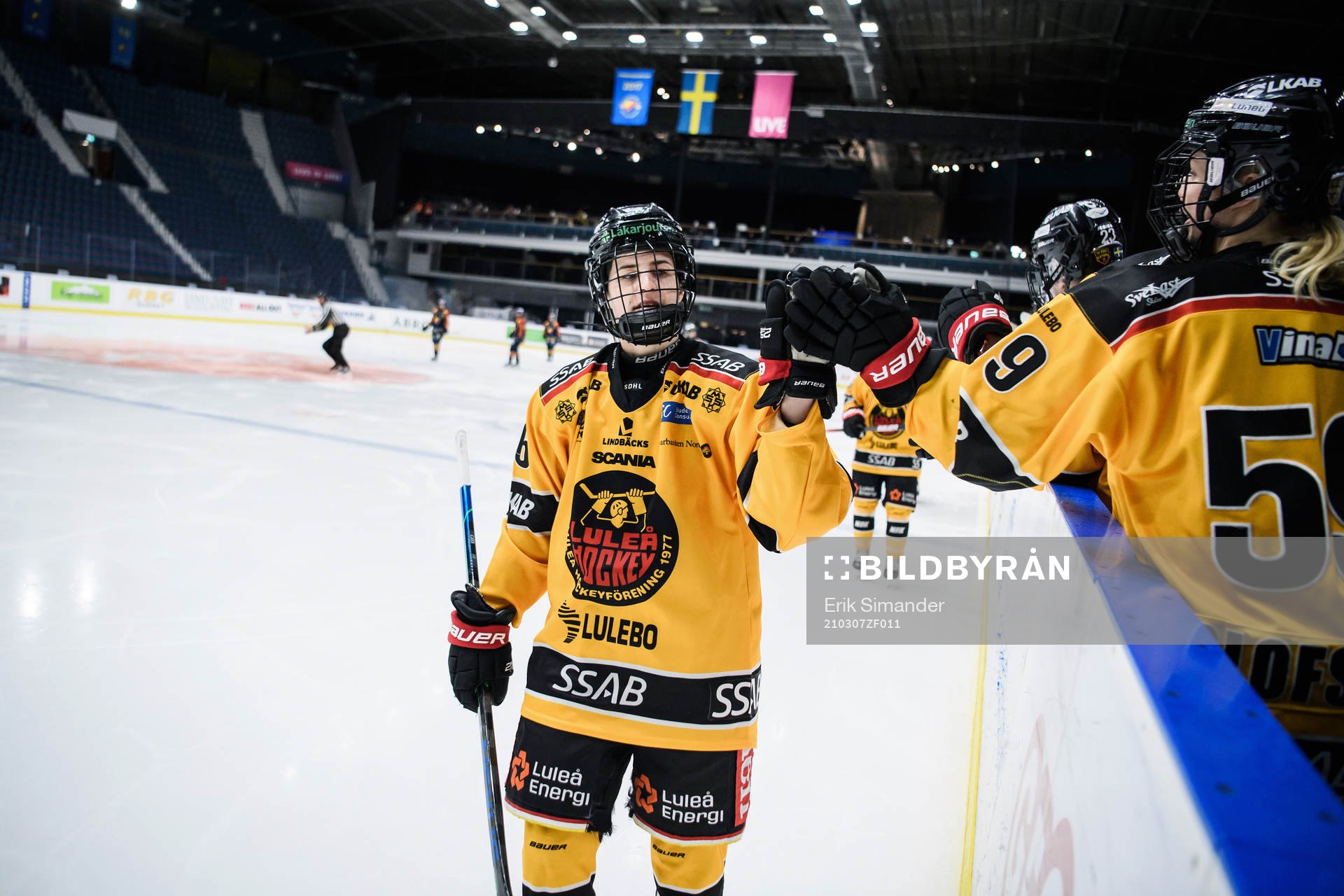 Luleås Michela Cava jublar