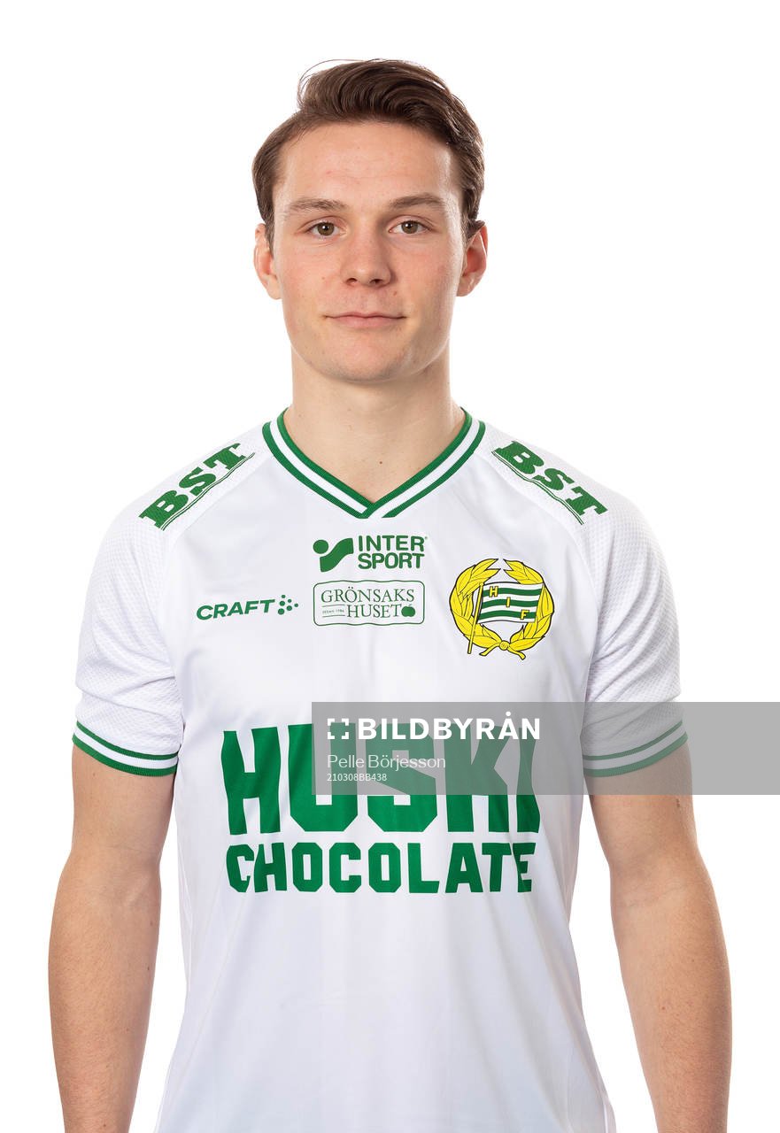 Hammarbys Axel Sjöberg poserar för ett porträtt den 8 mars 2021 i Stockholm.