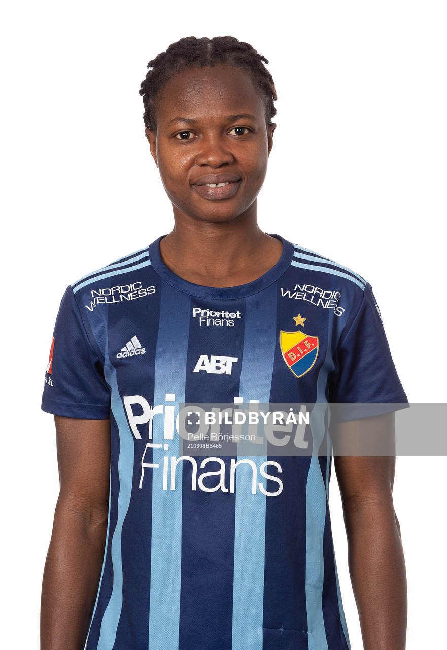 Djurgårdens Portia Boakye poserar för ett porträtt den 8 mars 2021 i Stockholm.
