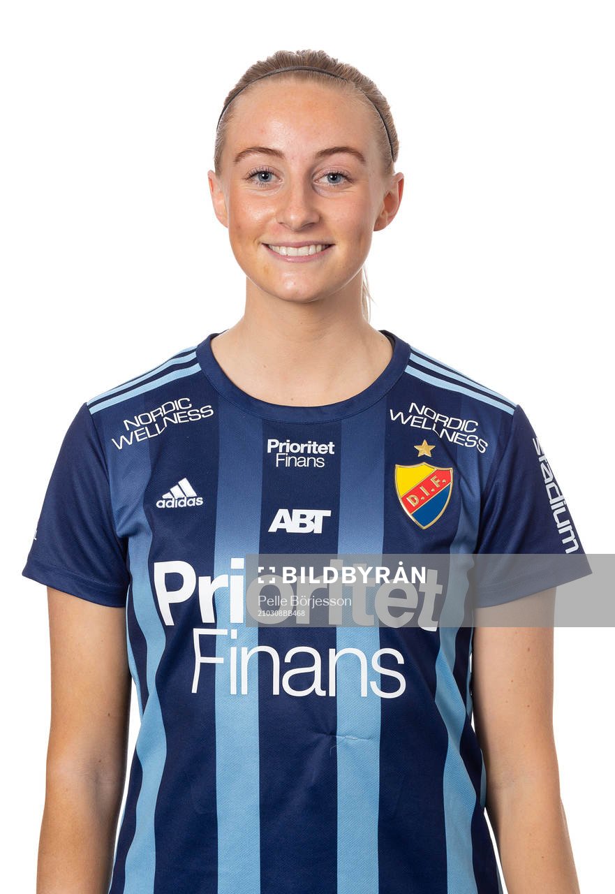 Djurgårdens Hanna Stokki poserar för ett porträtt den 8 mars 2021 i Stockholm.