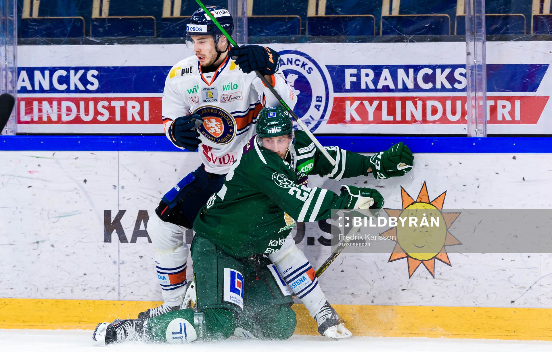 Växjös Tim Erixon och Färjestads Per Åslund