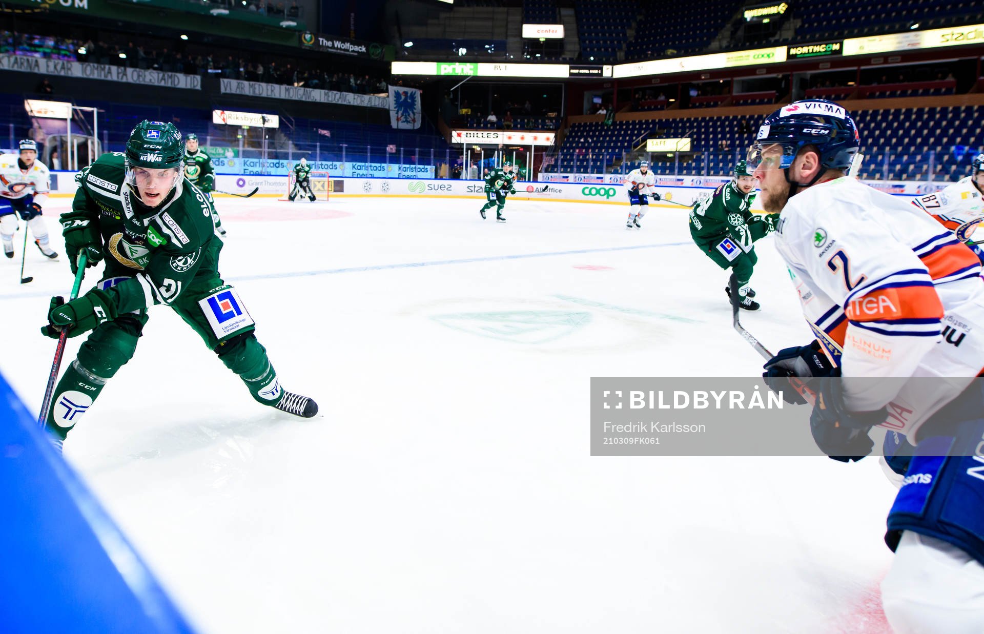 Färjestads Carl Jakobsson och Växjös Christian Folin