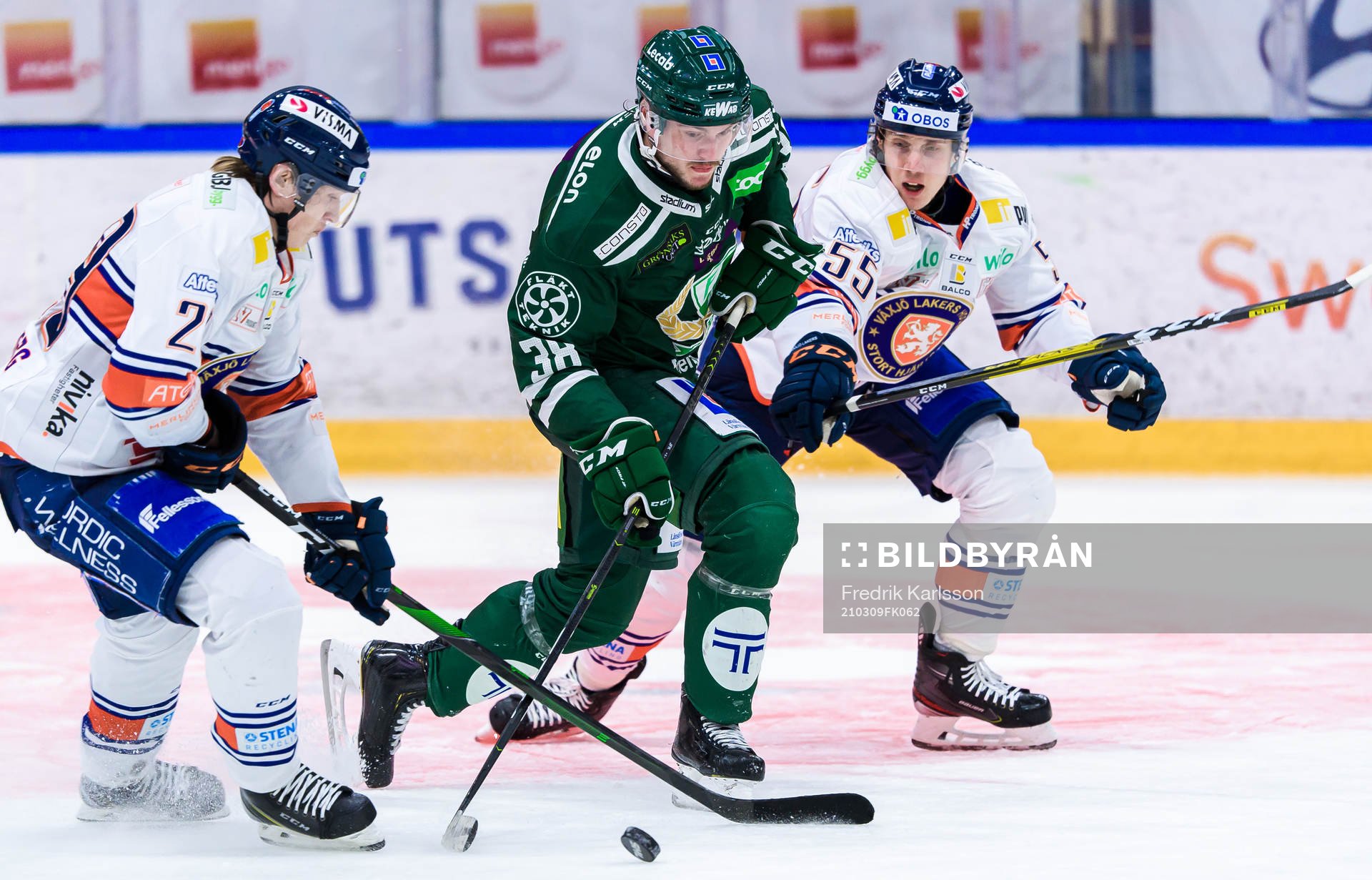 Växjös Pontus Holmberg, Färjestads Jakob Forsbacka