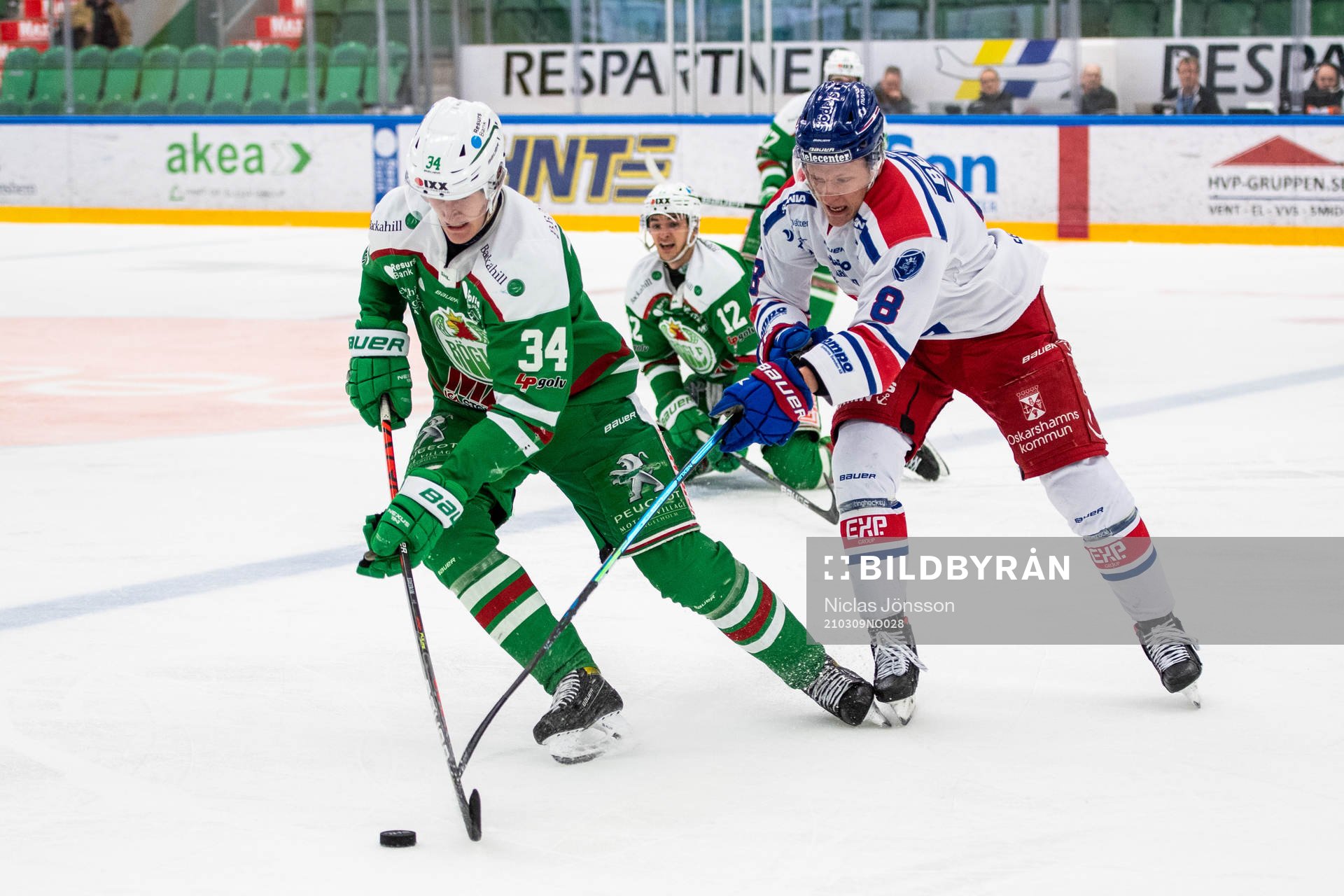 Rögles Adam Edström och Oskarshamns Fredrik Olofsson