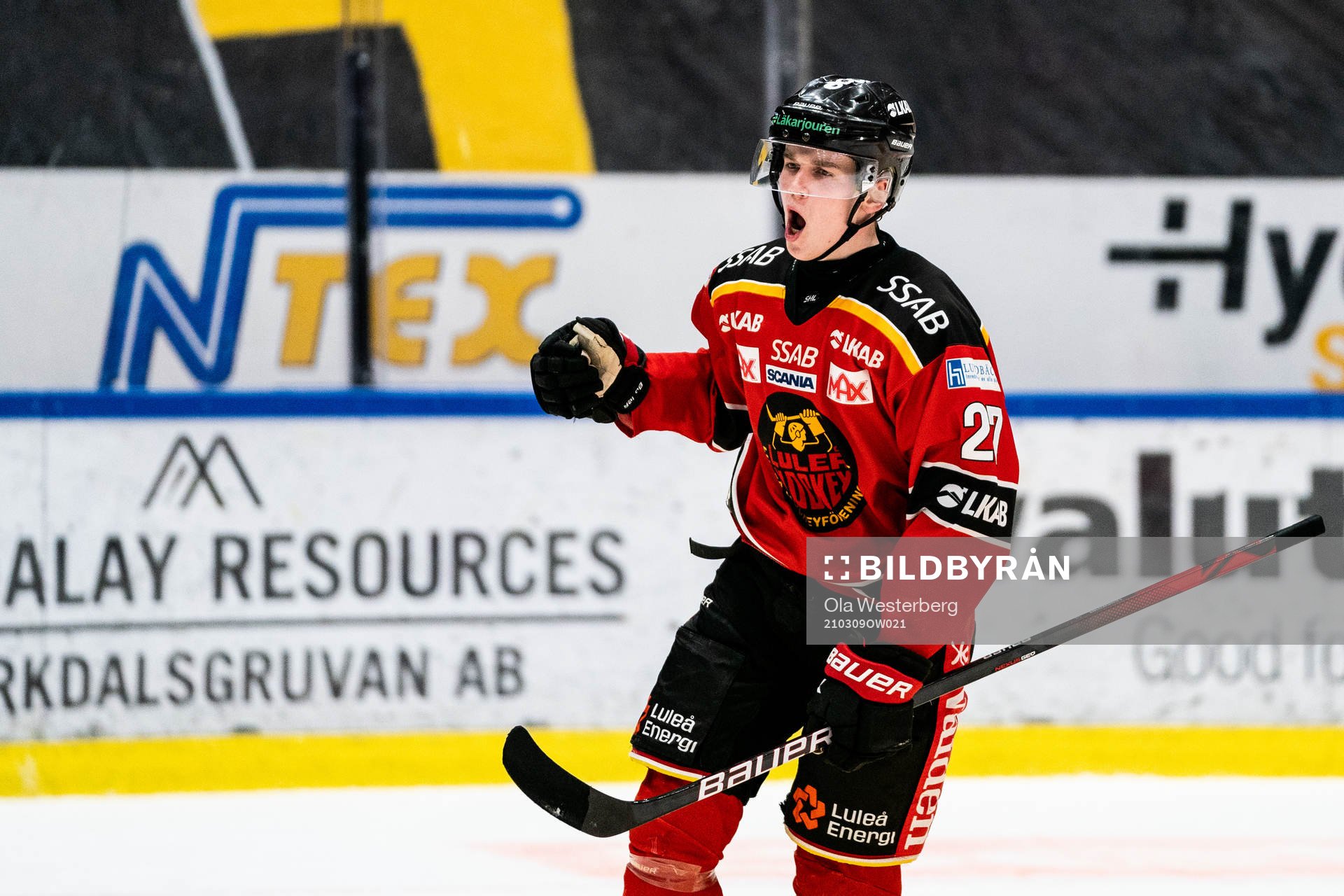 Luleås Nils Lundkvist jublar