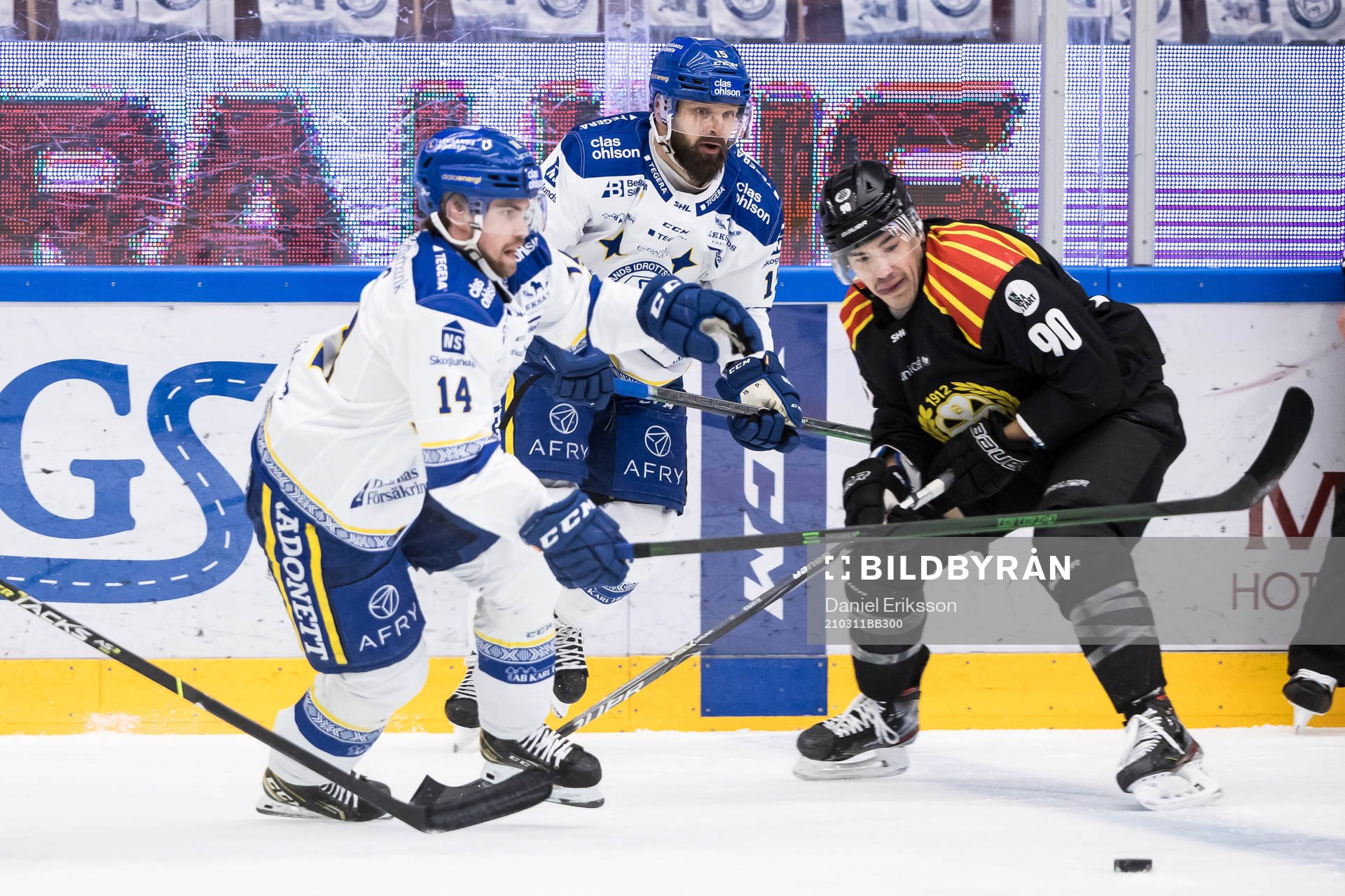 Leksands Oskar Lang och Brynäs Shane Harper