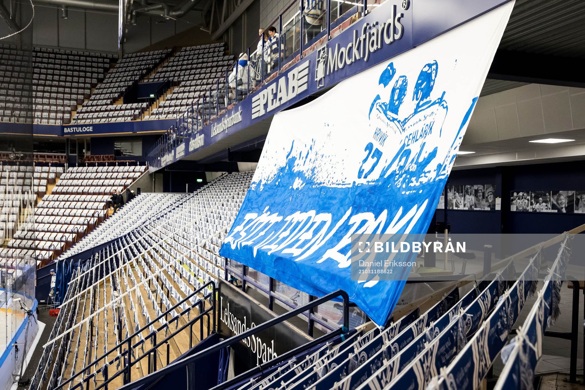 Banderoll TIFO i Tegera Arena