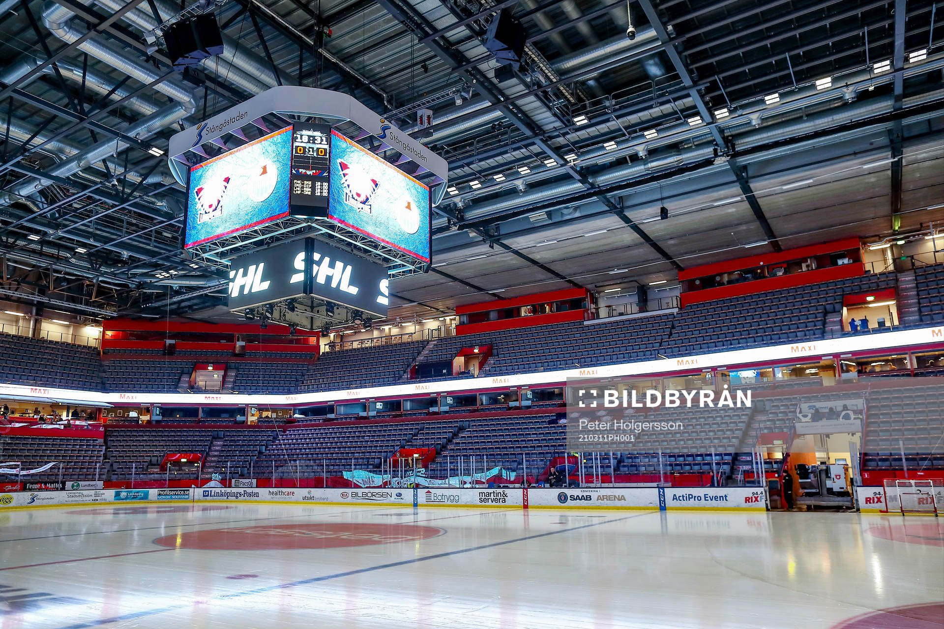 SAAB Arena före ishockeymatchen i SHL mellan Linköping