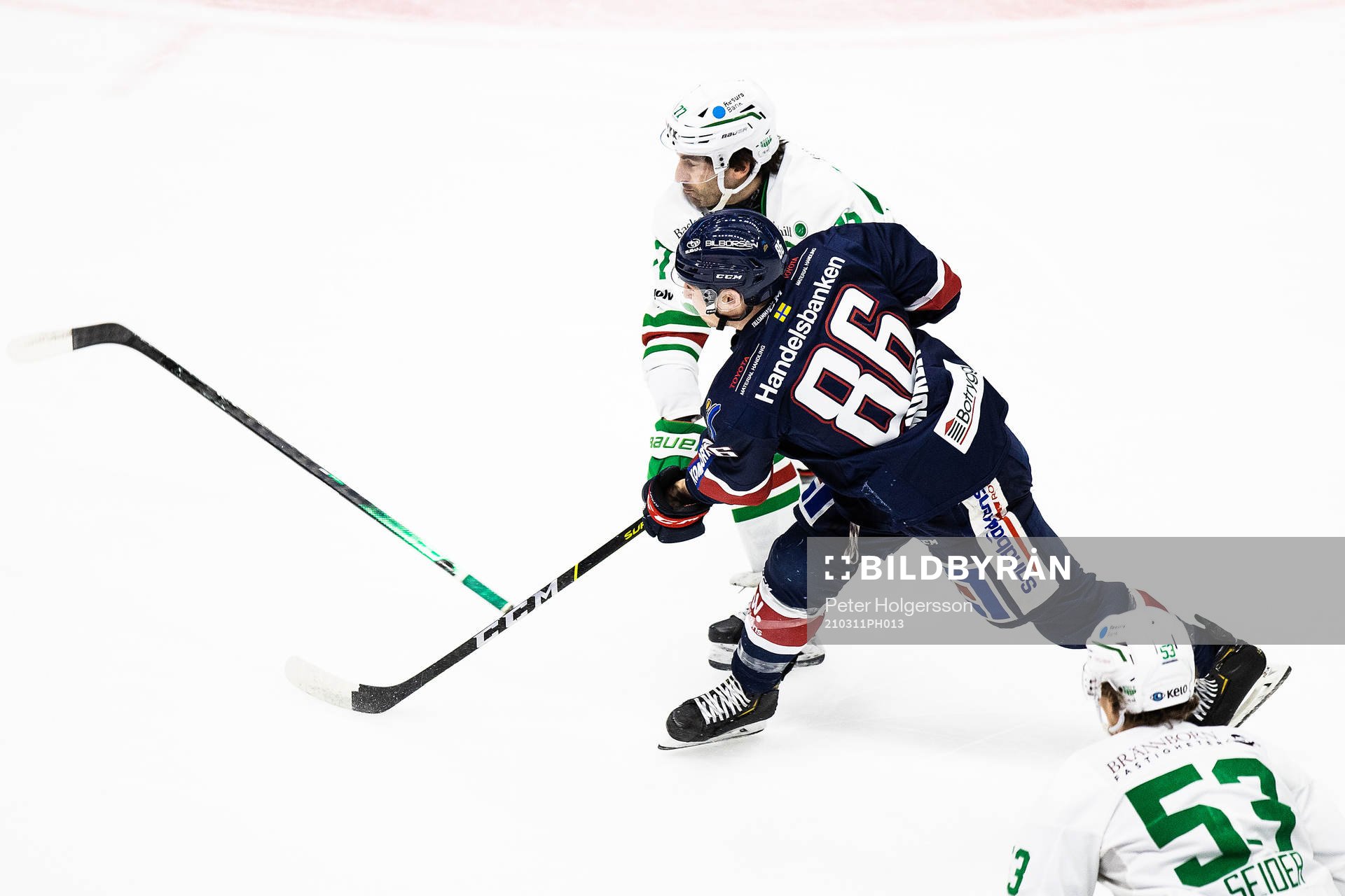 Linköpings Tyler Morley och Rögles Joseph LaLeggia