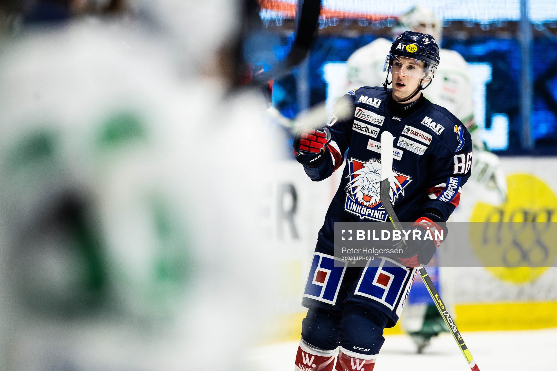 Linköpings Tyler Morley jublar
