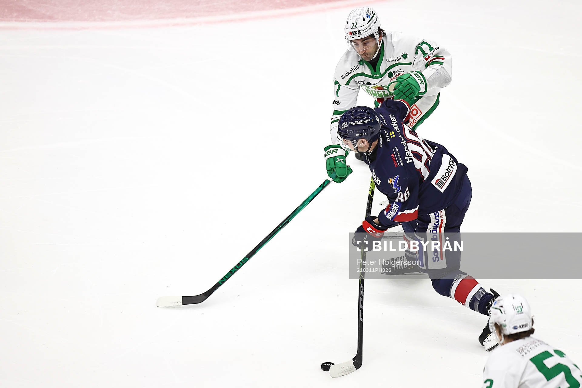 Linköpings Tyler Morley och Rögles Joseph Laleggia