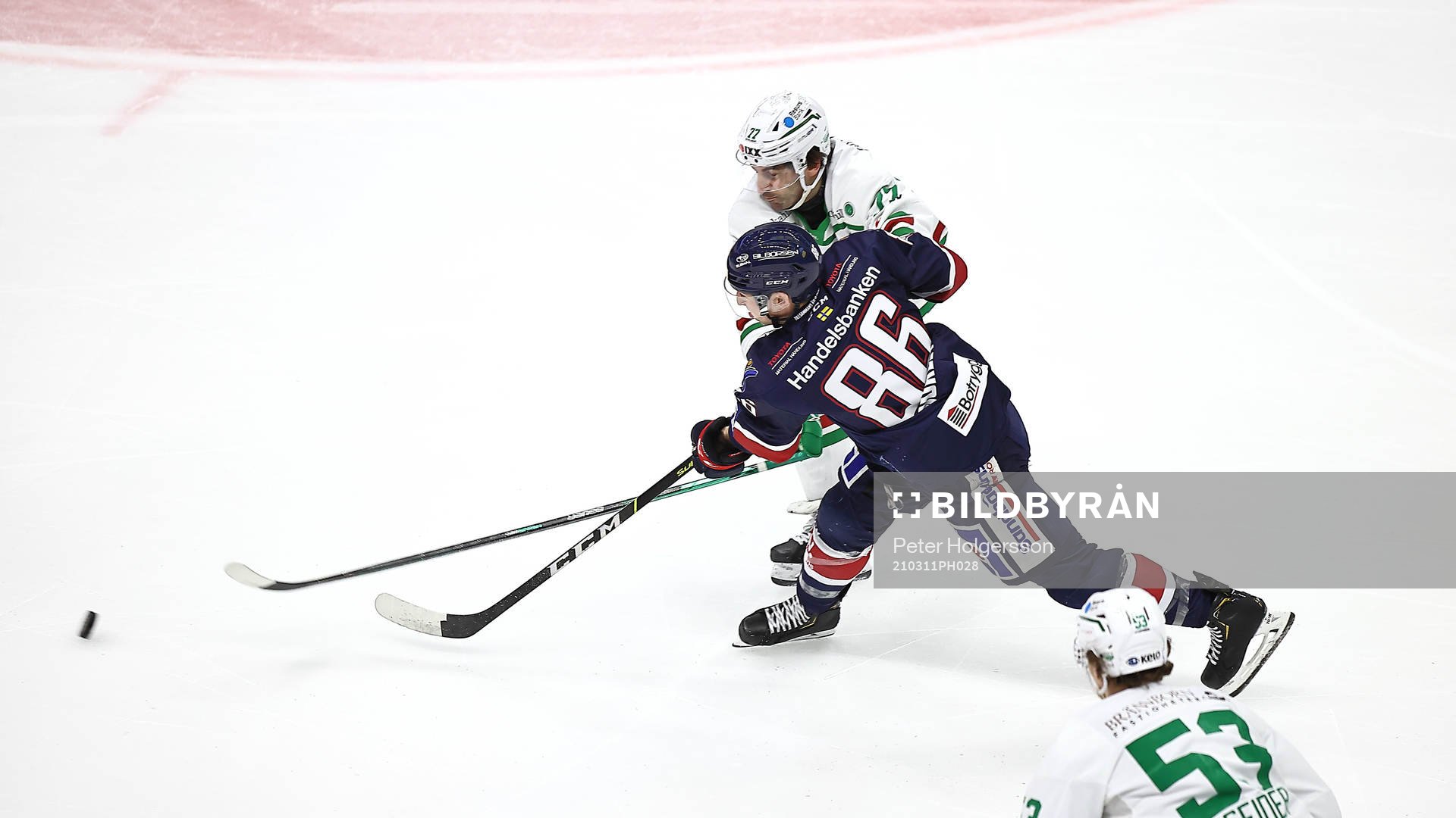 Linköpings Tyler Morley och Rögles Joseph Laleggia