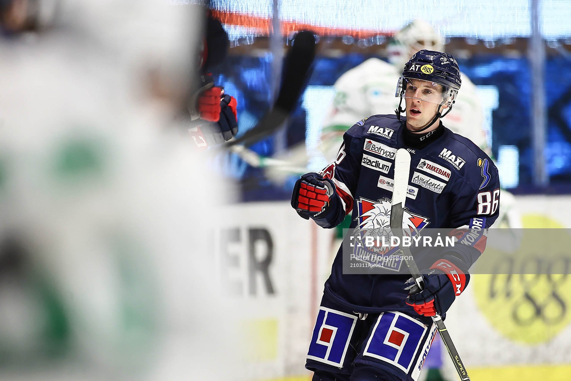 Linköpings Tyler Morley jublar