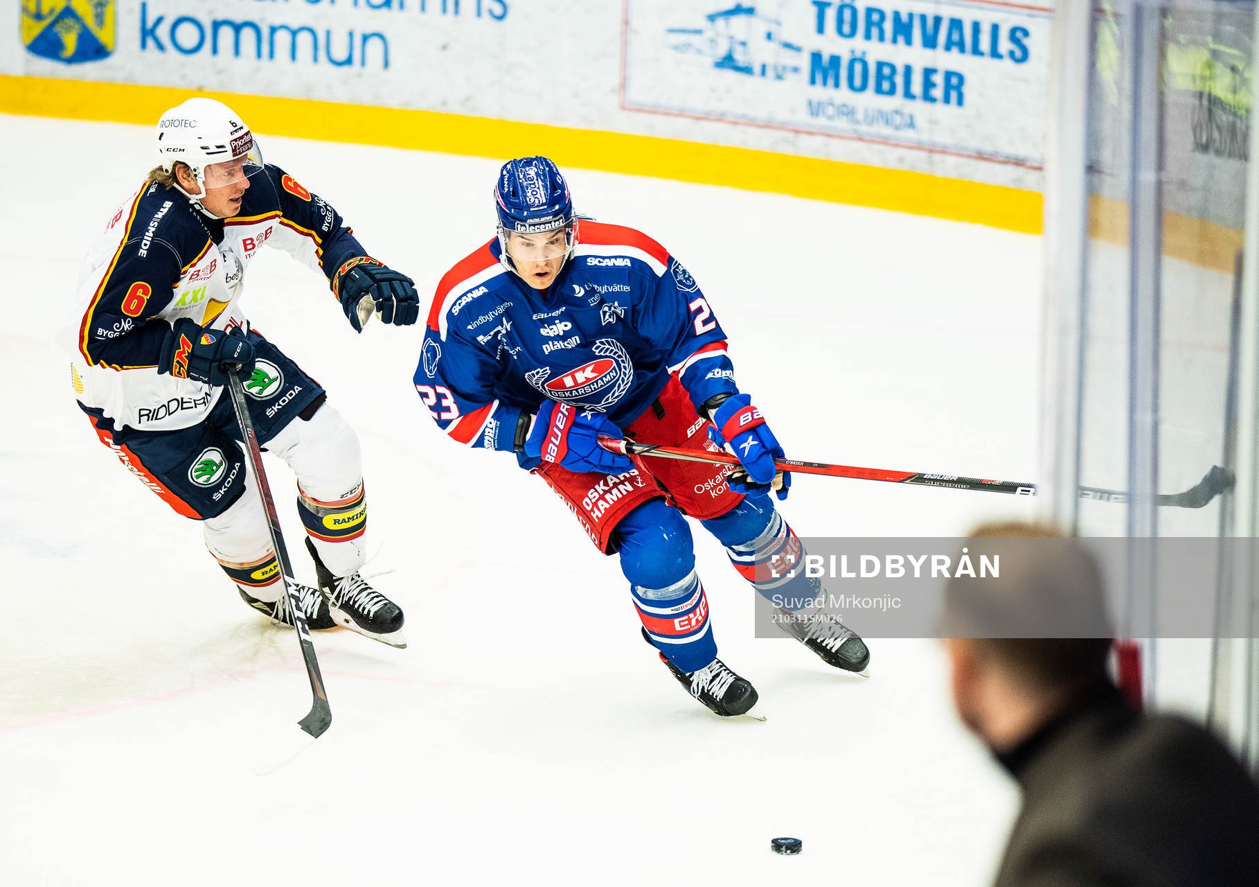 Oskarshamns Andrew O'Brien och Djurgårdens Ryan Stoa