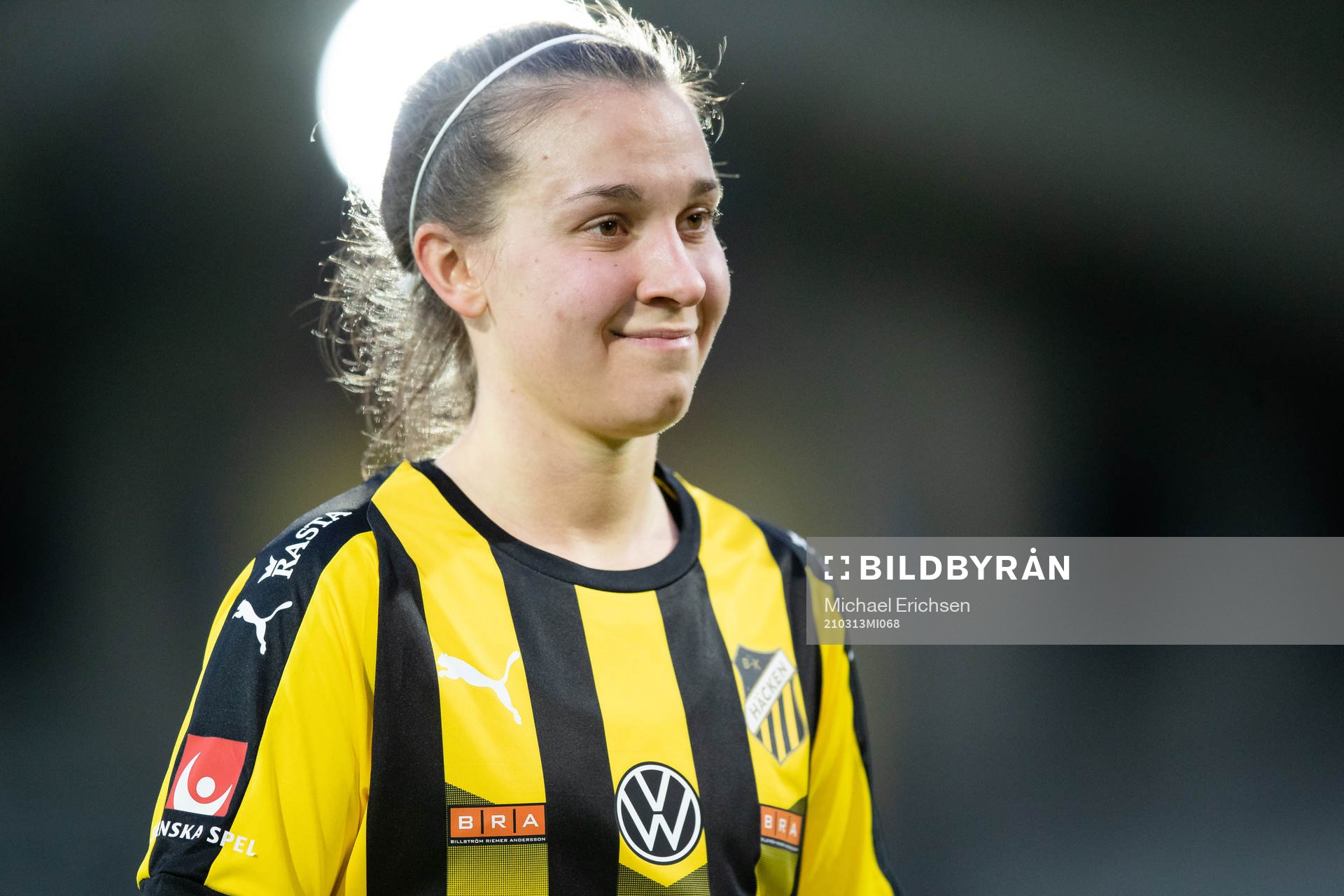 Häckens Julia Zigiotti Olme  efter fotbollsmatchen i Svenska Cupen mellan Häcken och Växjö den 13 mars 2021 i Göteborg. 