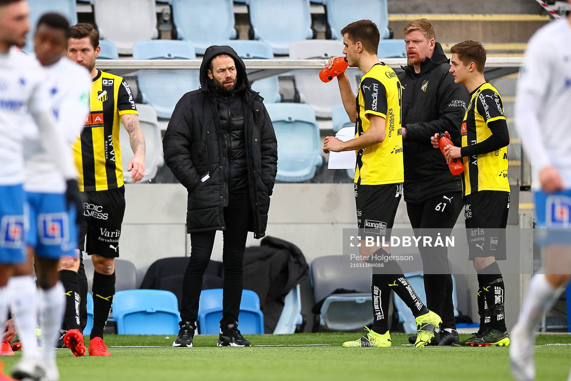 Häckens tränare Andreas Alm och Alexander Jeremejeff