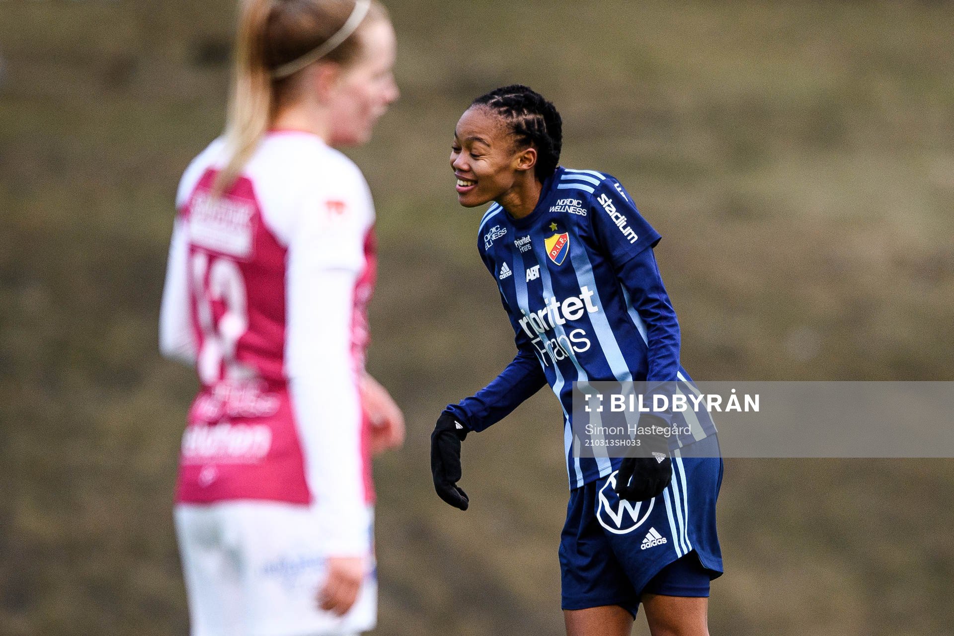 Djurgårdens Linda Motlhalo jublar