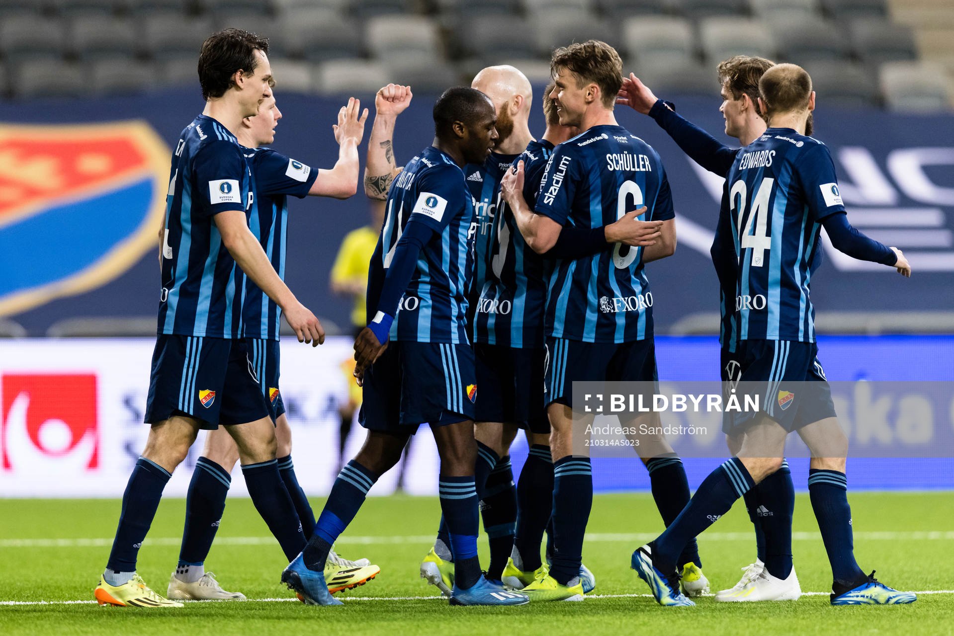 Djurgårdens spelare jublar
