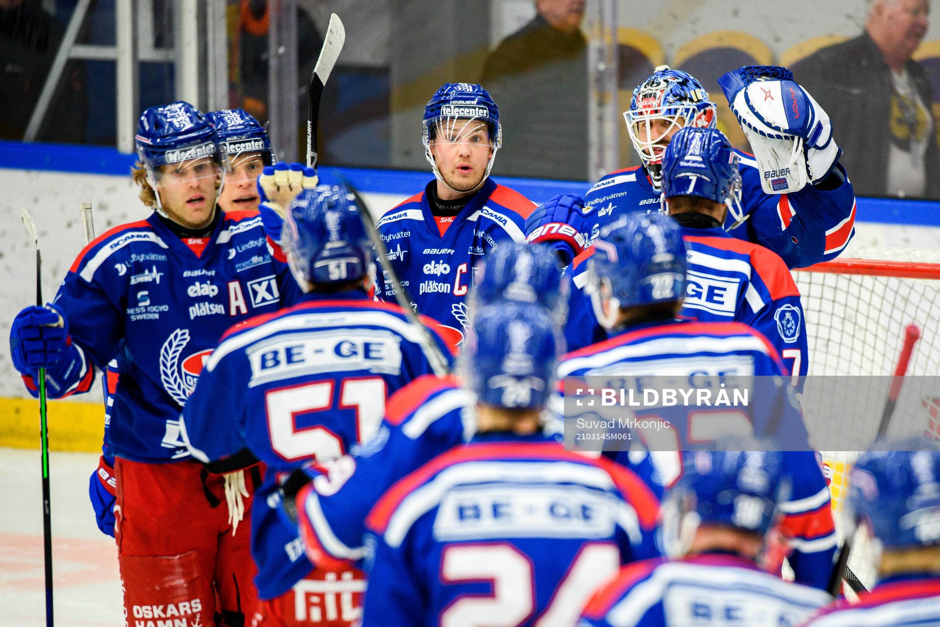 Oskarshamns spelare jublar