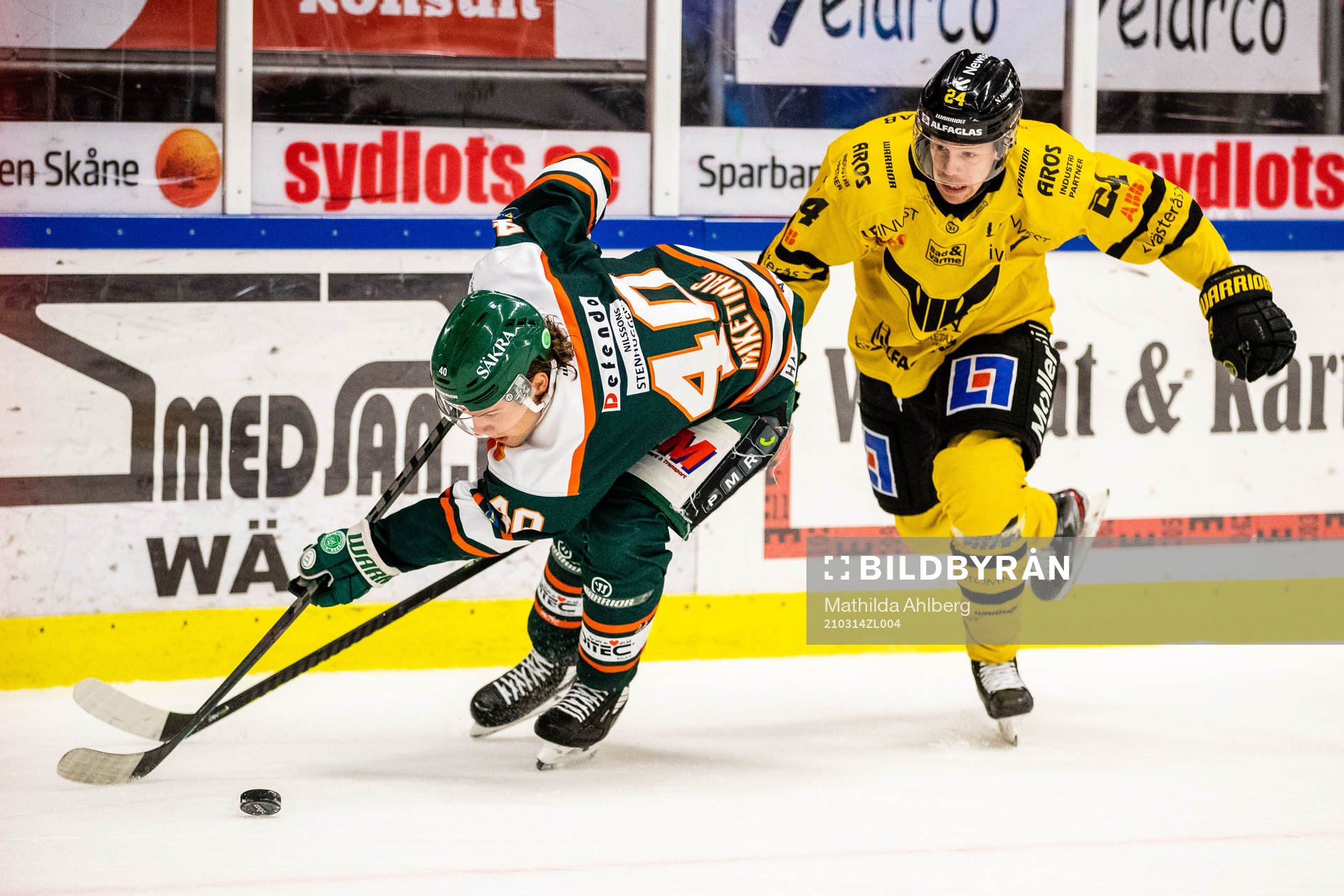 Kristianstads Kalle Miketinac och Västerås Joakim Hillding