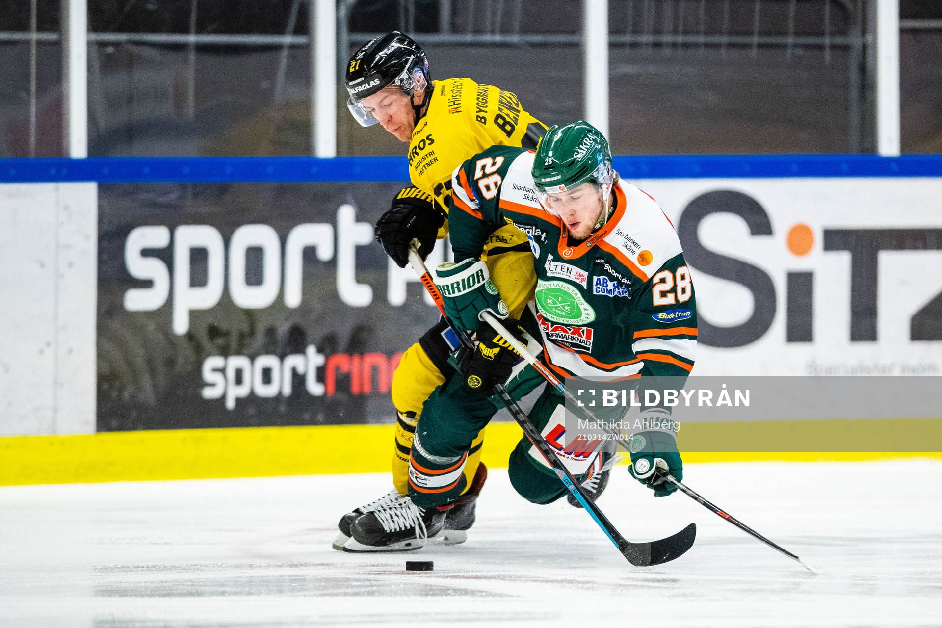 Västerås Marcus Bergman och Kristianstads Max Wahlgren