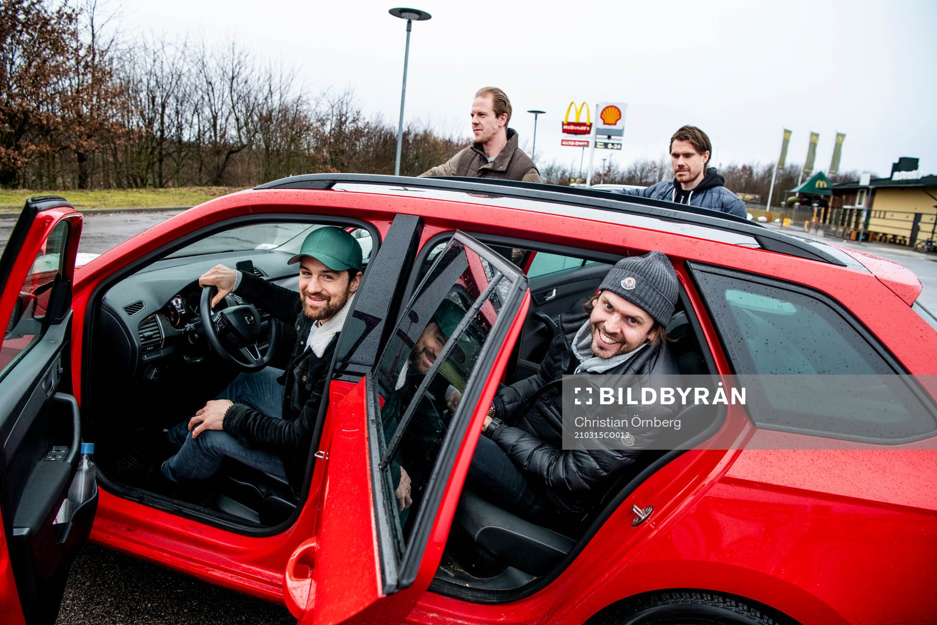 Hockeyspelarn Mattias Persson, Marcus Olsson, Christopher