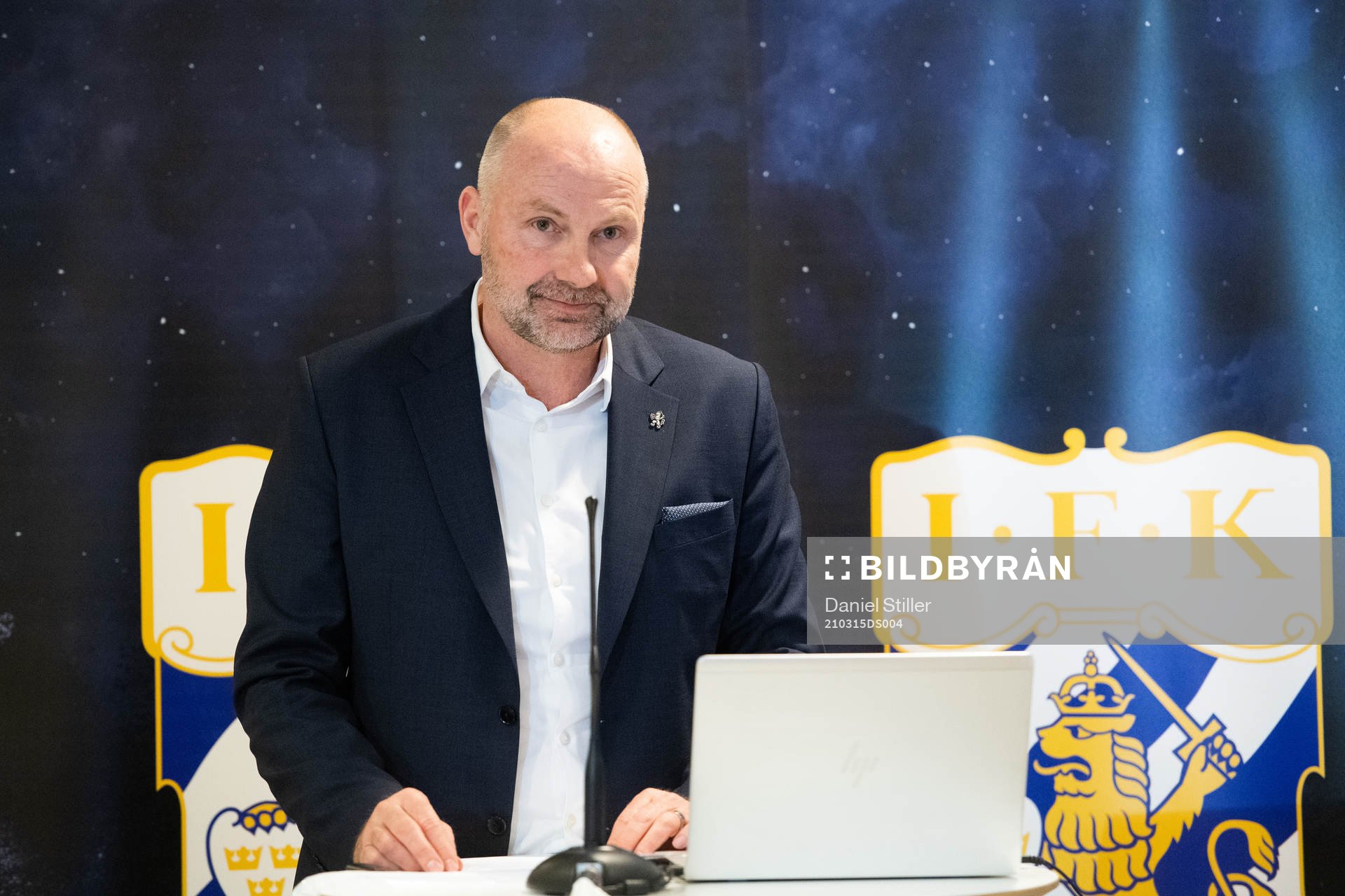 Klubbdirektör Håkan Mild under IFK Göteborgs årsmöte den 15 mars 2021 i Göteborg. 