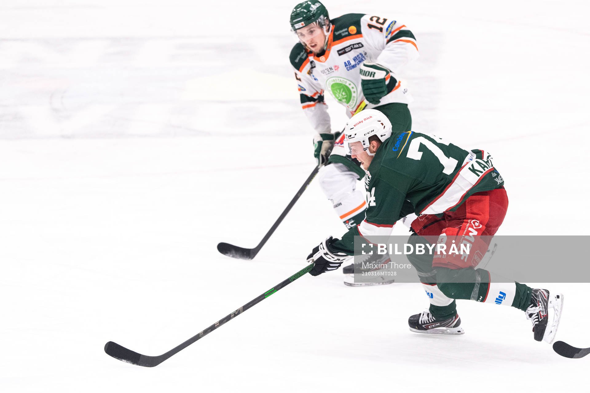 Väsbys Pontus Karlsson och Kristianstads William Pethrus