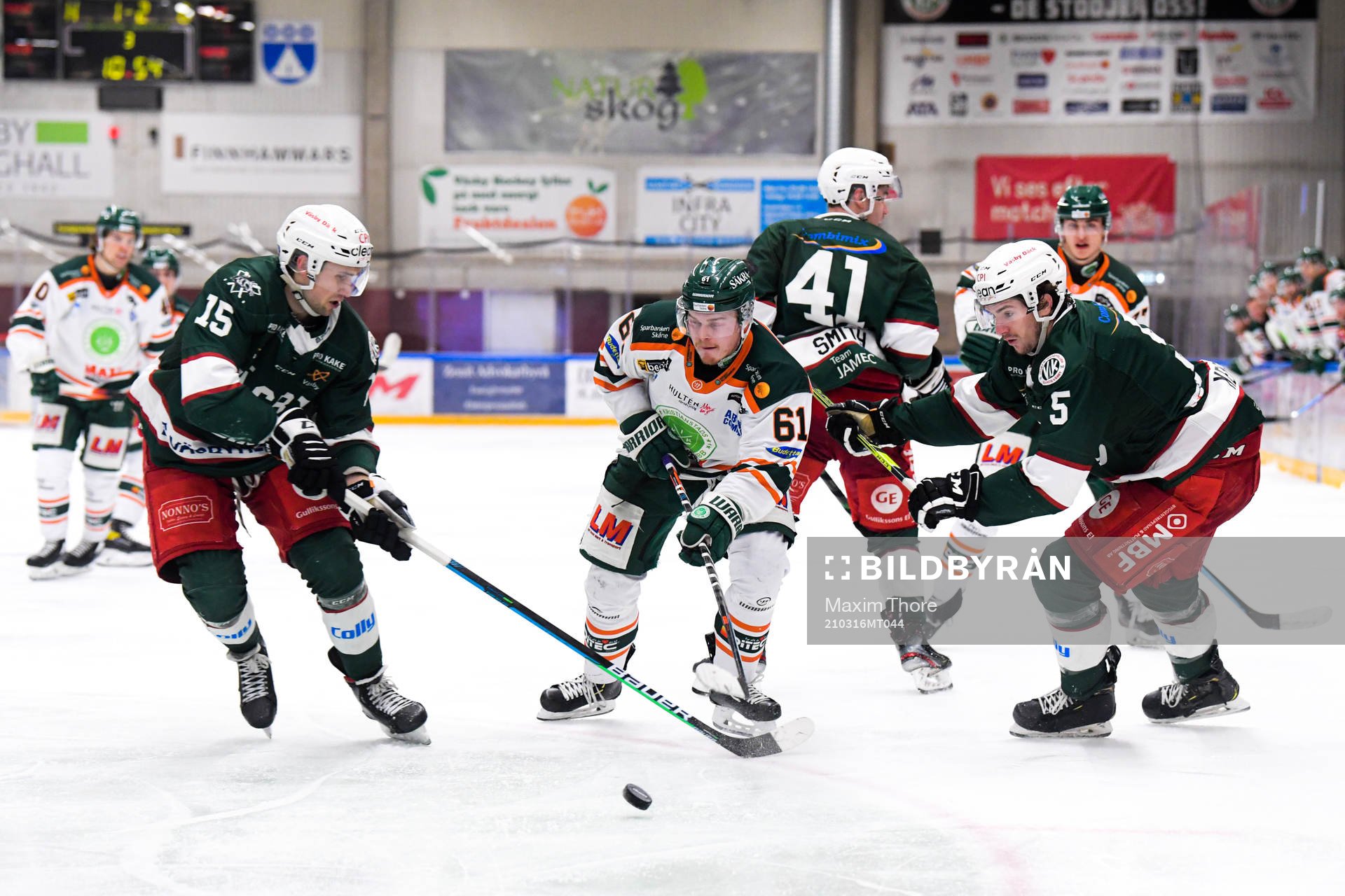 Kristianstads Malte Sjögren i en kamp mot Väsbys Tobias