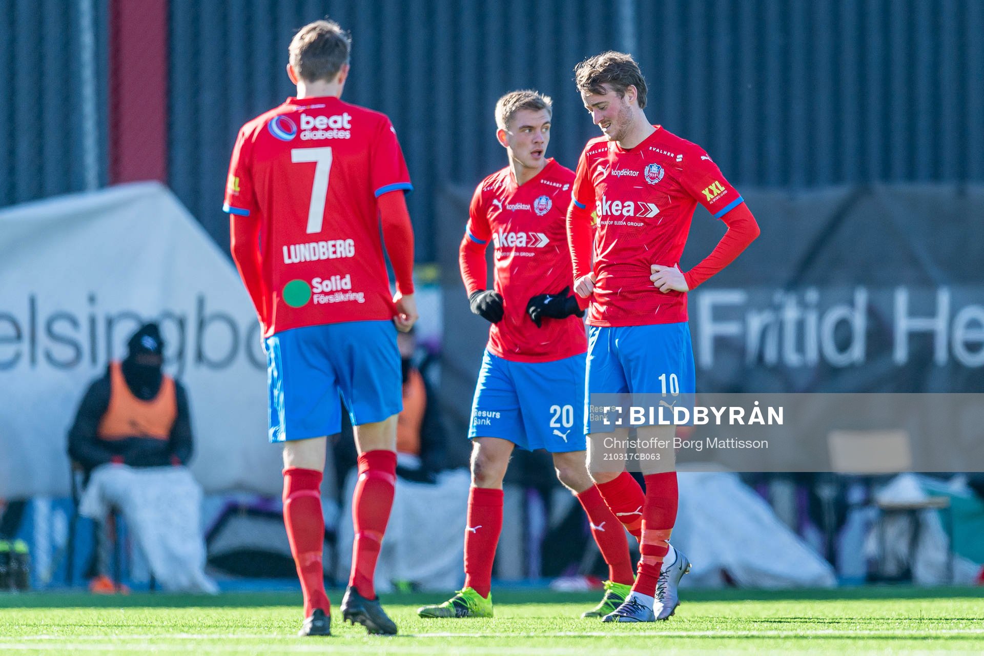 Helsingborgs Viktor Lundberg, Dennis Olsson och Rasmus
