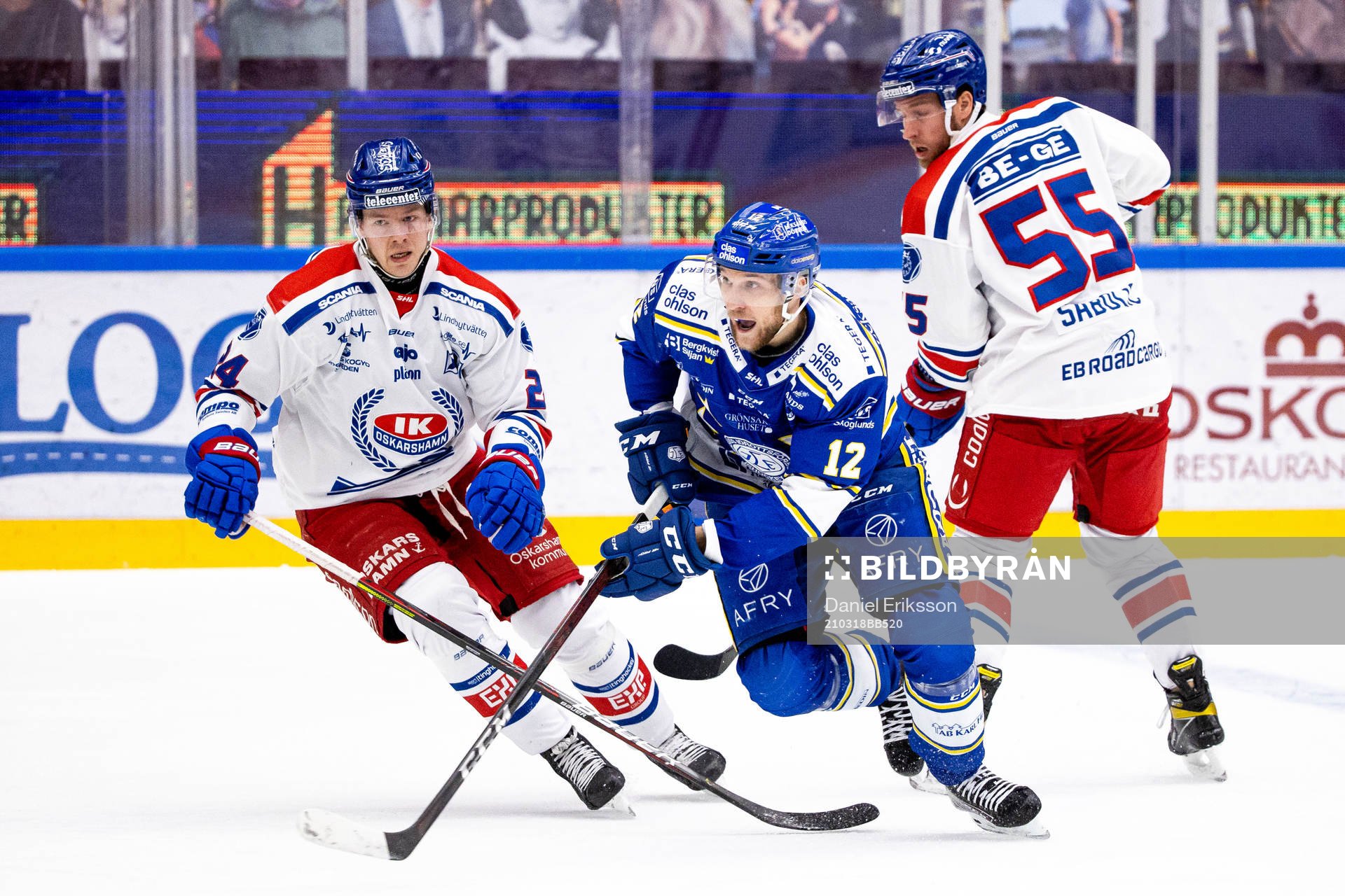 Leksands Fredrik Forsberg i en kamp mot Oskarshamns Kim