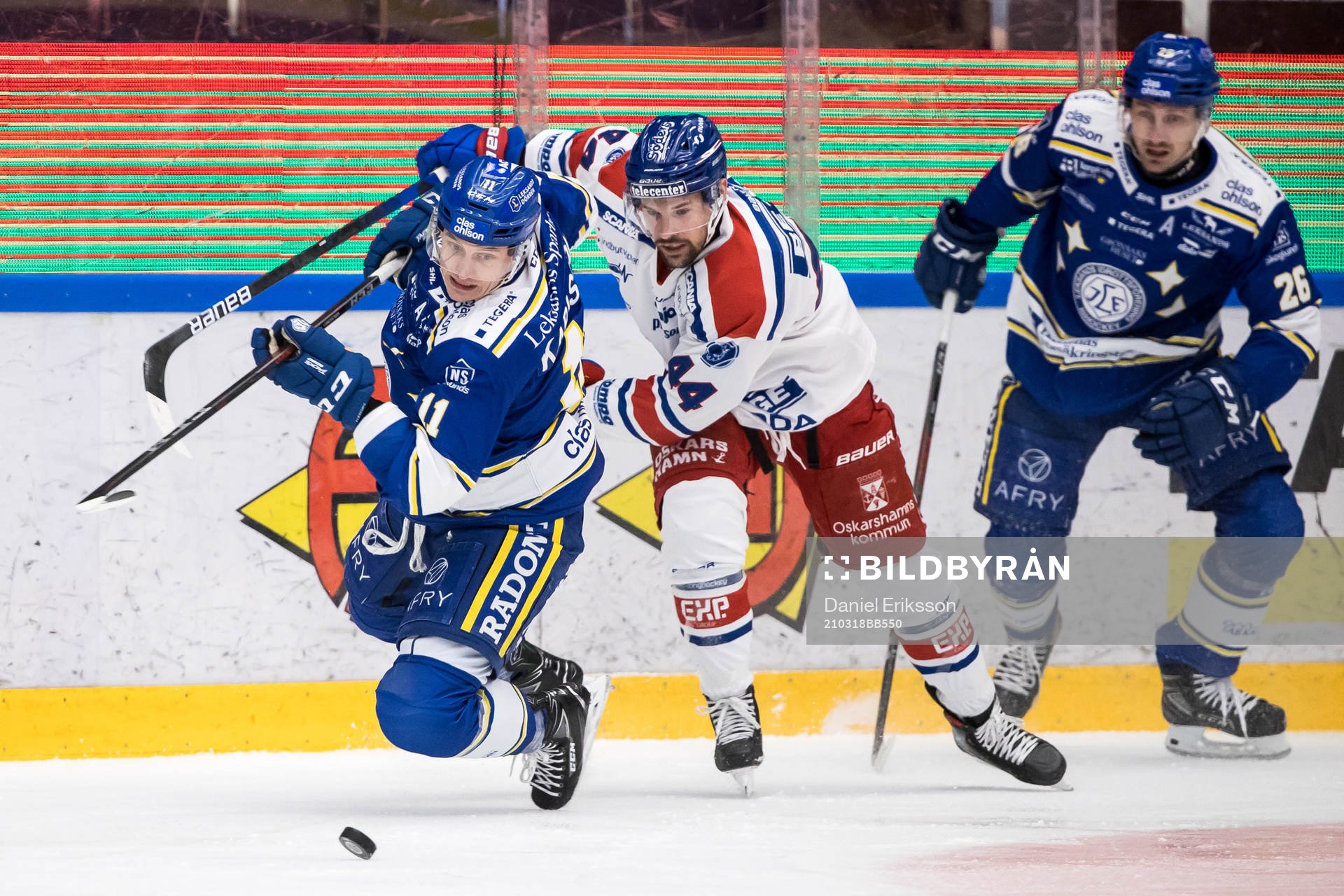 Leksands Martin Karlsson och Oskarshamns Nolan Zajac och